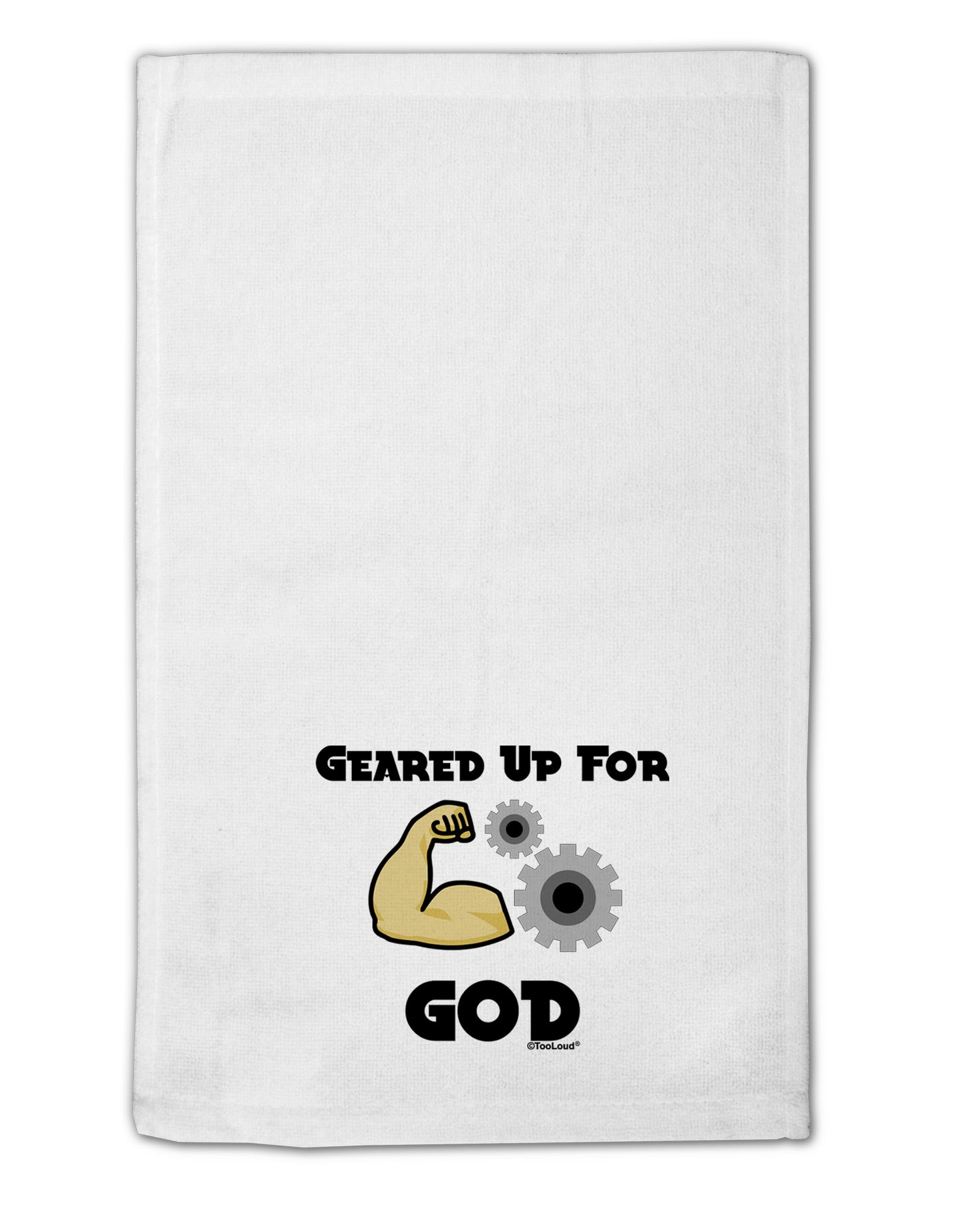 Geared Up For God 11"x18" Dish Fingertip Towel by TooLoud-TooLoud-White-Davson Sales