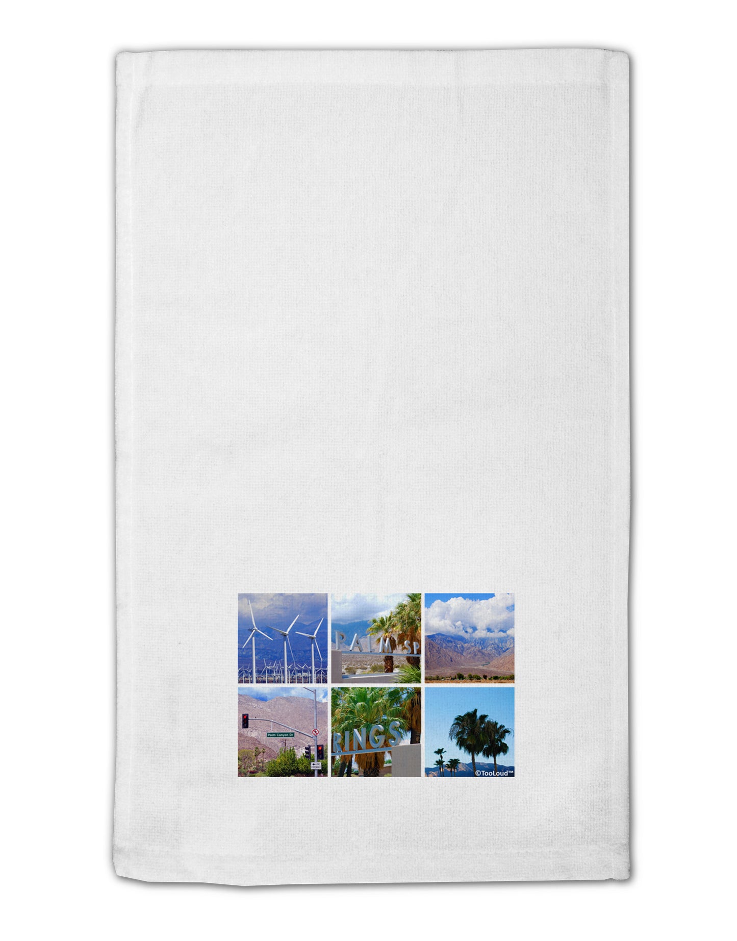 Palm Springs Square Collage 11"x18" Dish Fingertip Towel-Fingertip Towel-TooLoud-White-Davson Sales