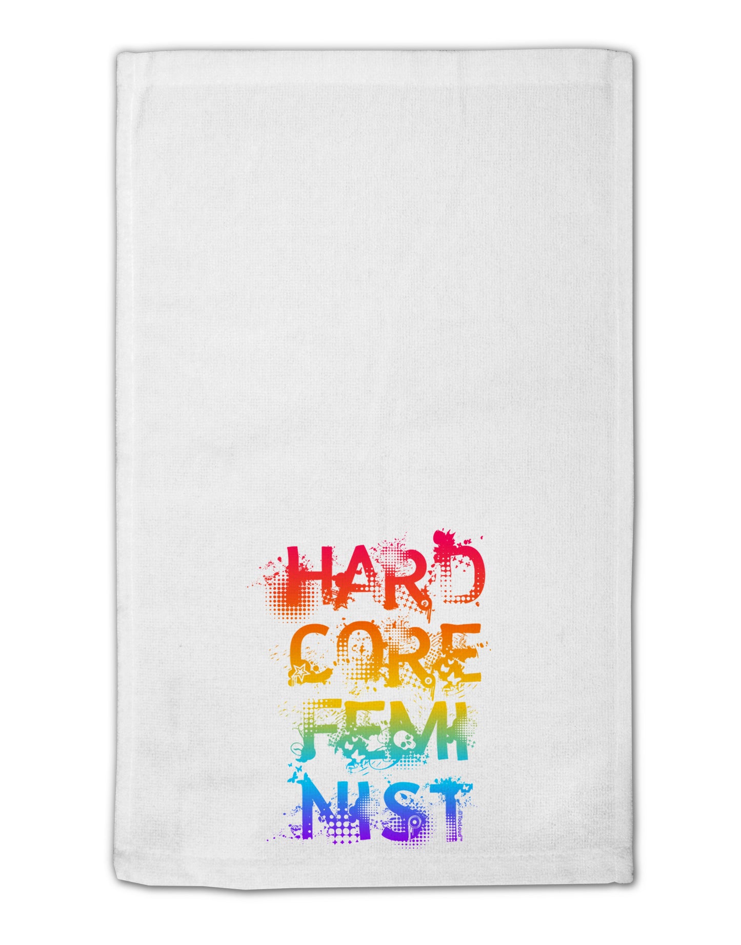 Hardcore Feminist - Rainbow 11"x18" Dish Fingertip Towel-Fingertip Towel-TooLoud-White-Davson Sales