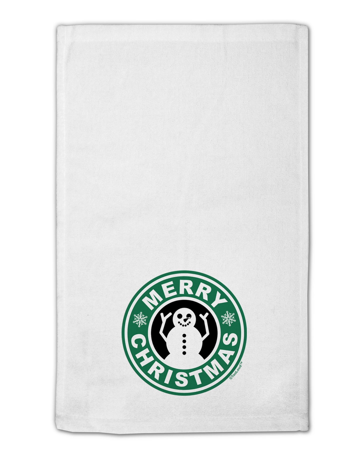 Merry Christmas Latte Logo 11"x18" Dish Fingertip Towel-Fingertip Towel-TooLoud-White-Davson Sales