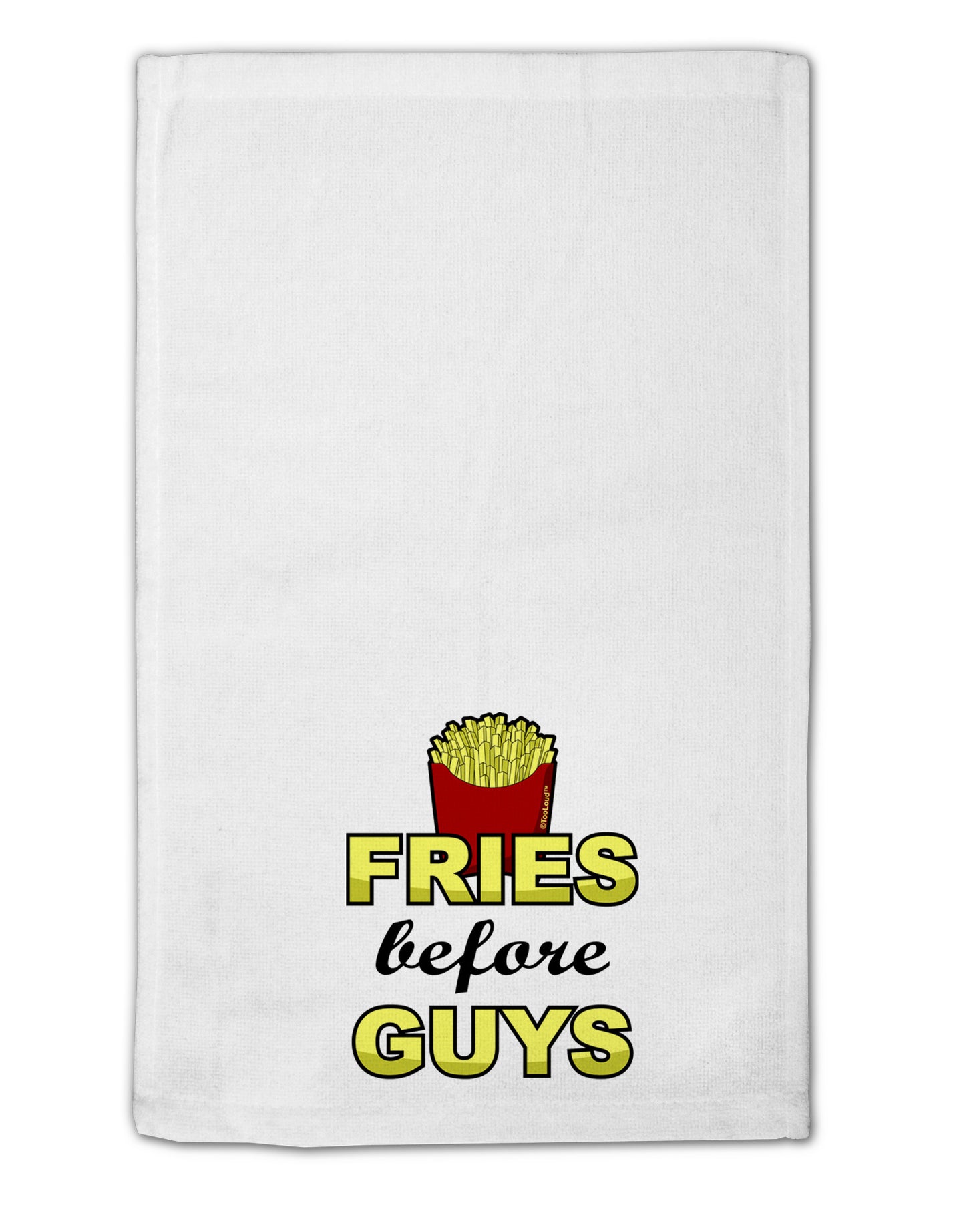 Fries Before Guys 11"x18" Dish Fingertip Towel by TooLoud-Fingertip Towel-TooLoud-White-Davson Sales