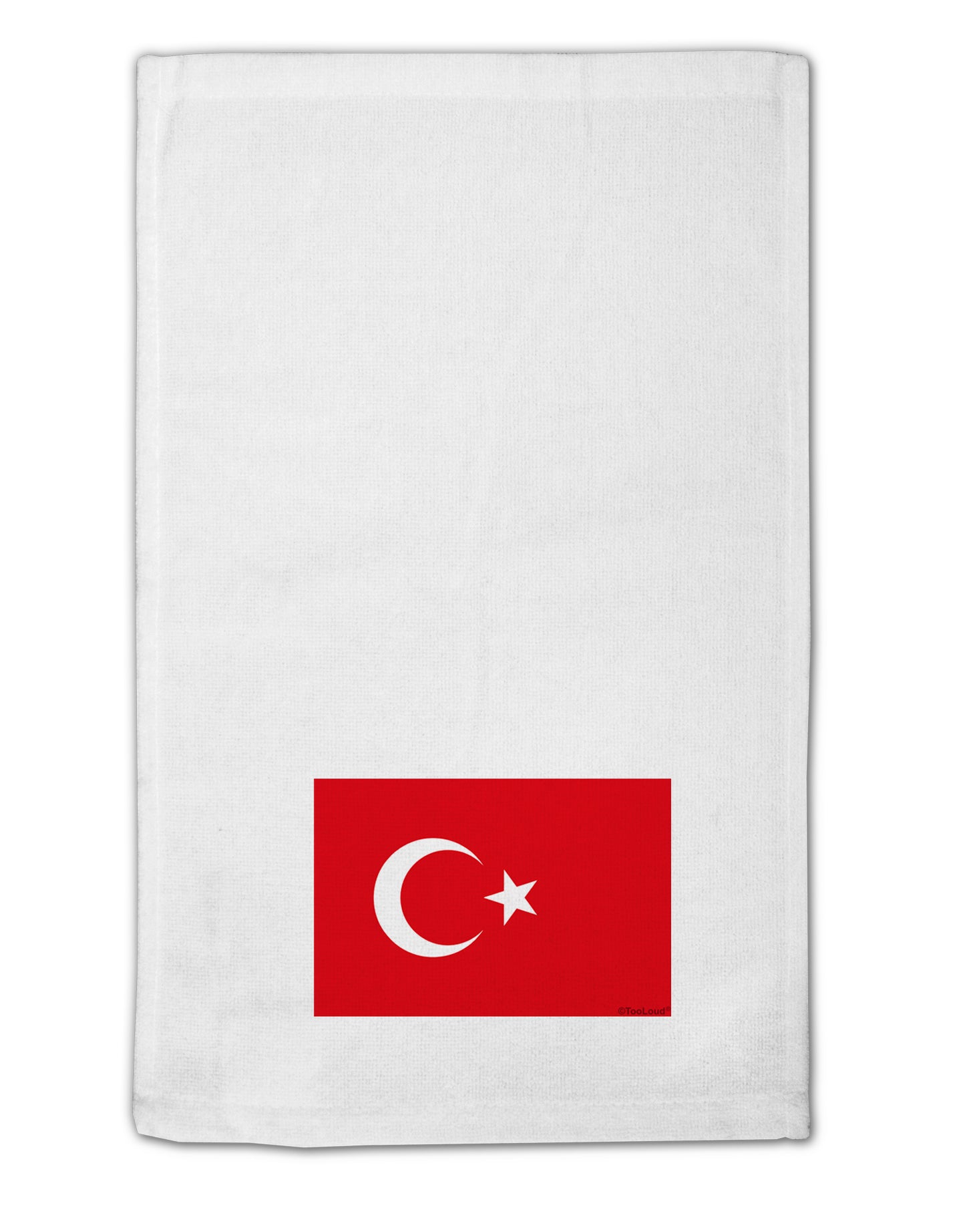 Turkey Flag 11"x18" Dish Fingertip Towel by TooLoud-Fingertip Towel-TooLoud-White-Davson Sales