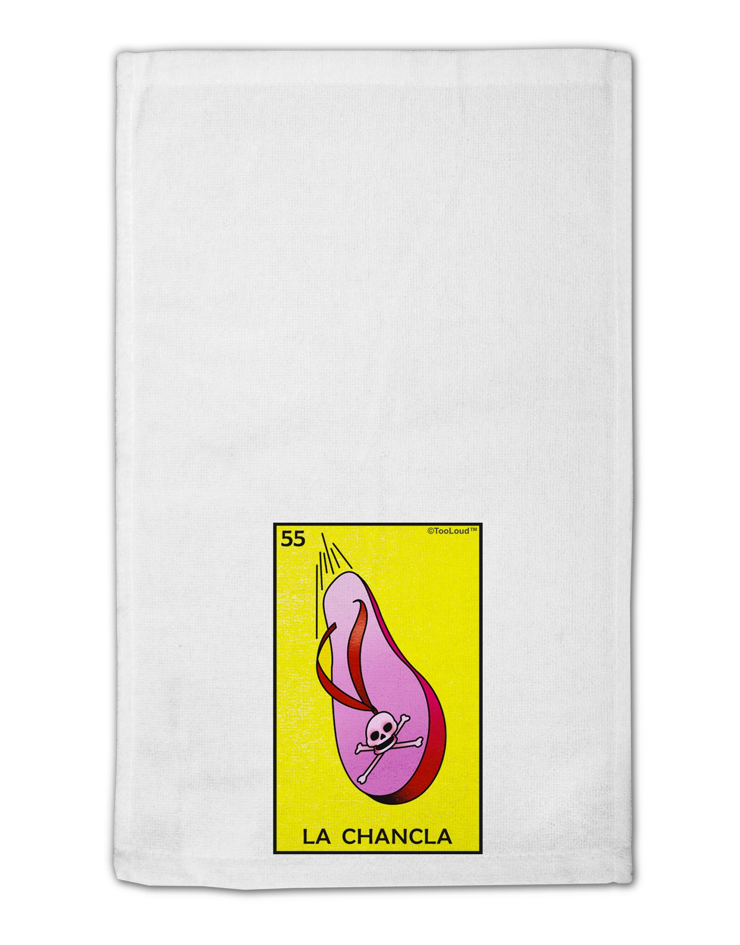 La Chancla Loteria Solid 11"x18" Dish Fingertip Towel by TooLoud-TooLoud-White-Davson Sales