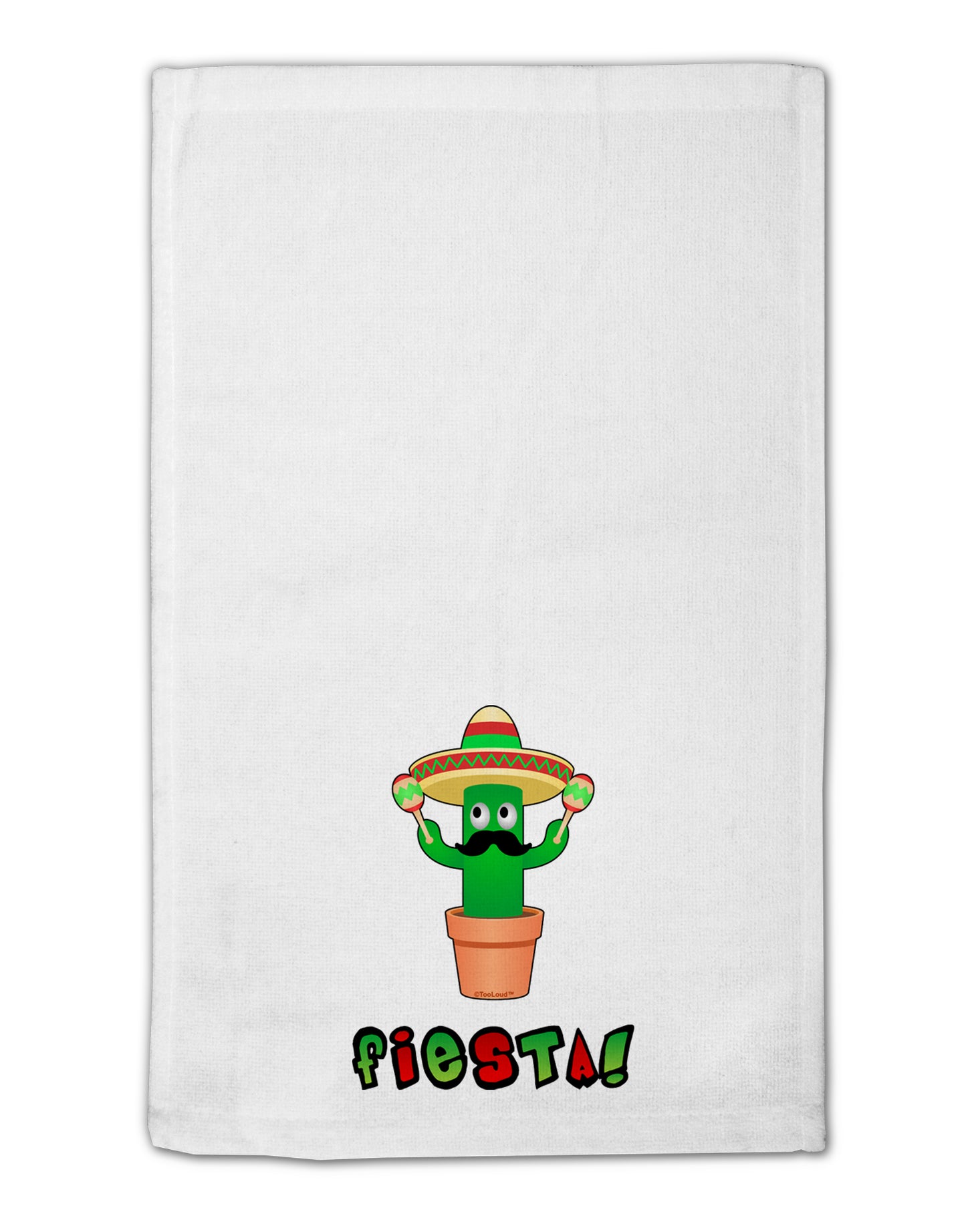 Fiesta Cactus Text 11"x18" Dish Fingertip Towel by TooLoud-Fingertip Towel-TooLoud-White-Davson Sales