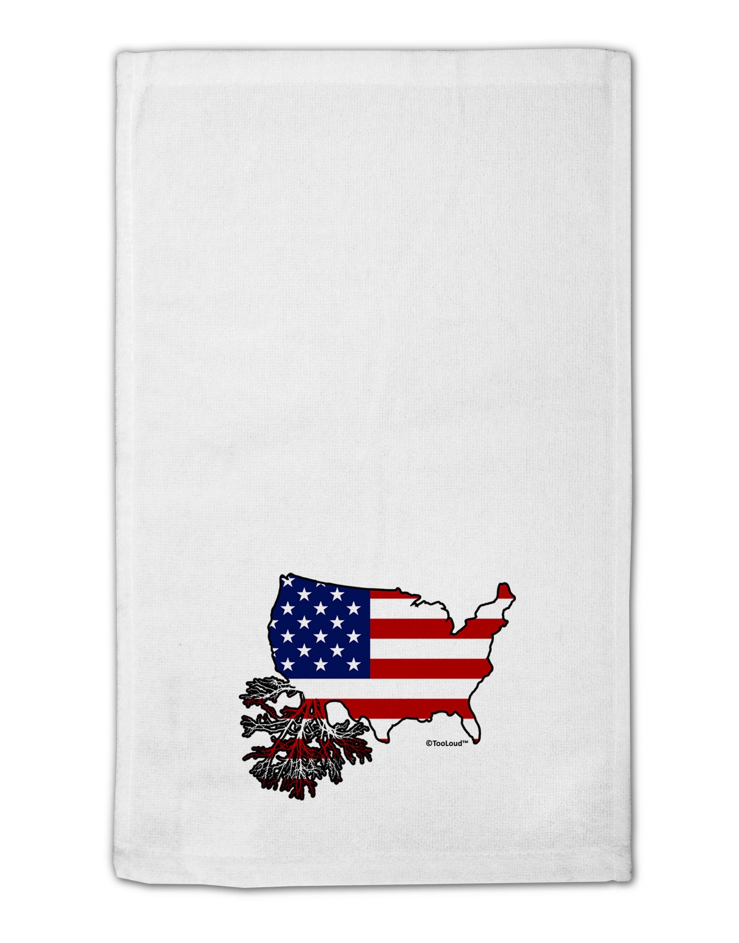 American Roots Design - American Flag 11"x18" Dish Fingertip Towel by TooLoud-Fingertip Towel-TooLoud-White-Davson Sales