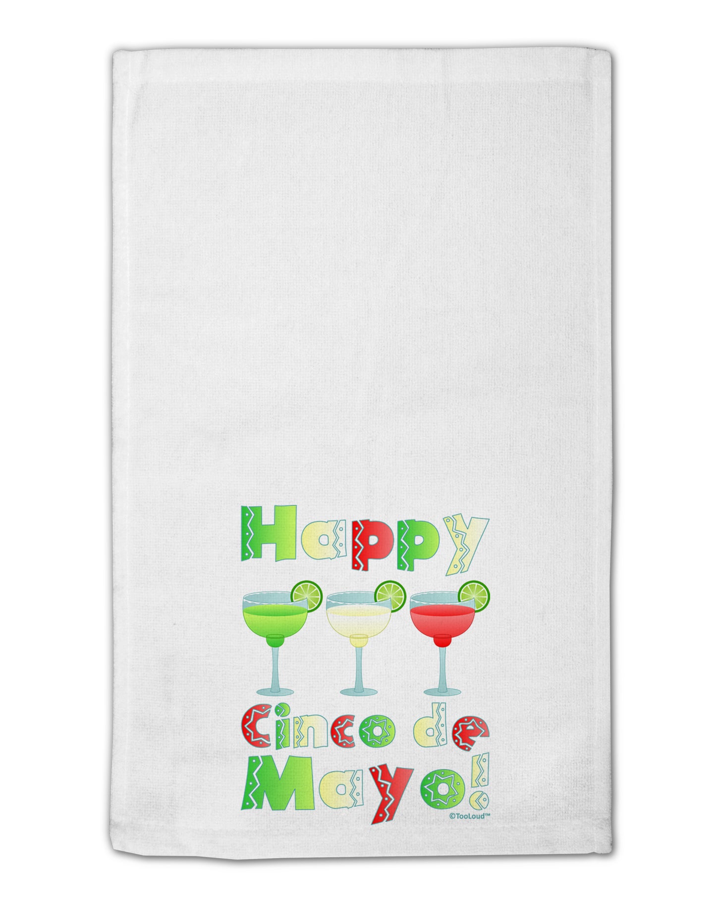 Margaritas - Mexican Flag Colors - Happy Cinco de Mayo 11"x18" Dish Fingertip Towel by TooLoud-Fingertip Towel-TooLoud-White-Davson Sales
