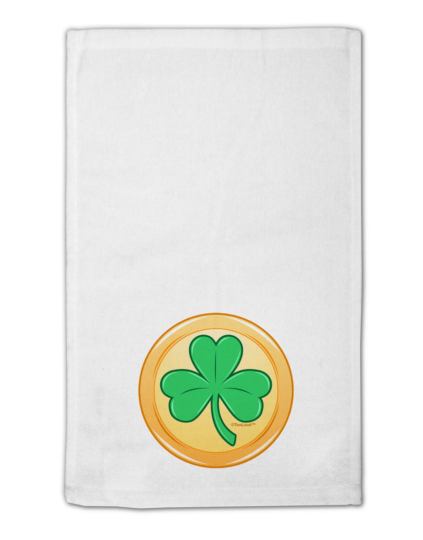 Shamrock Button Vector Design 11"x18" Dish Fingertip Towel by TooLoud-Fingertip Towel-TooLoud-White-Davson Sales