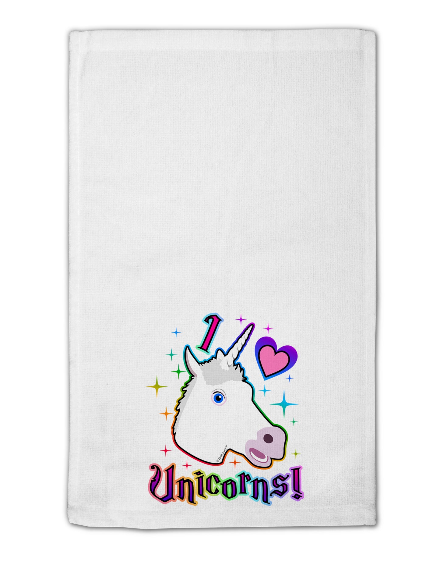 I love Unicorns 11"x18" Dish Fingertip Towel-Fingertip Towel-TooLoud-White-Davson Sales