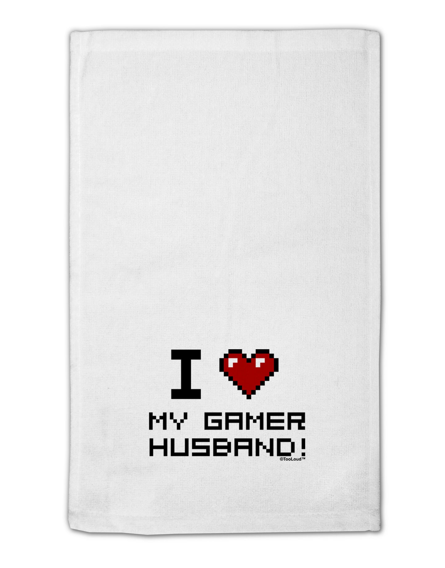 I Heart My Gamer Husband 11"x18" Dish Fingertip Towel-Fingertip Towel-TooLoud-White-Davson Sales