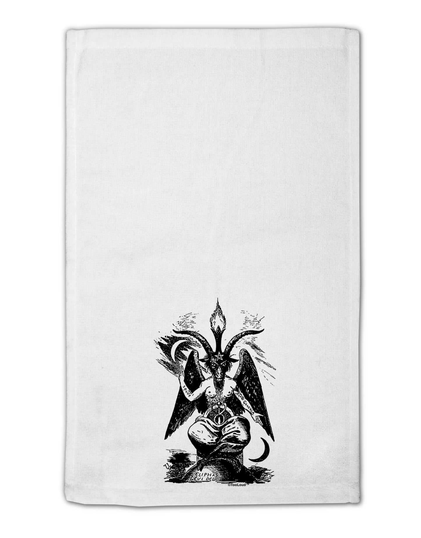 Baphomet Illustration 11"x18" Dish Fingertip Towel by TooLoud-TooLoud-White-Davson Sales