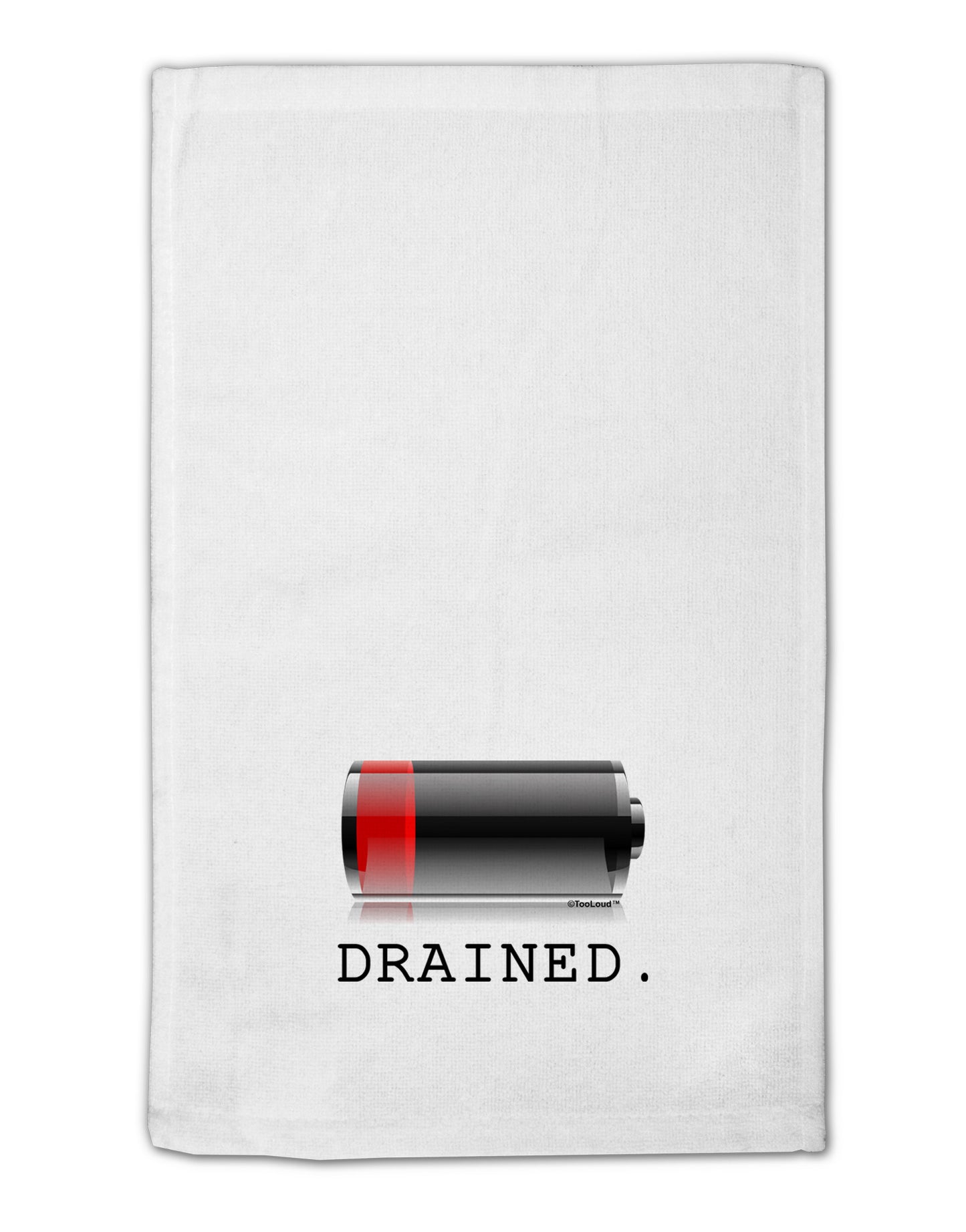 Battery Drained 11"x18" Dish Fingertip Towel-Fingertip Towel-TooLoud-White-Davson Sales