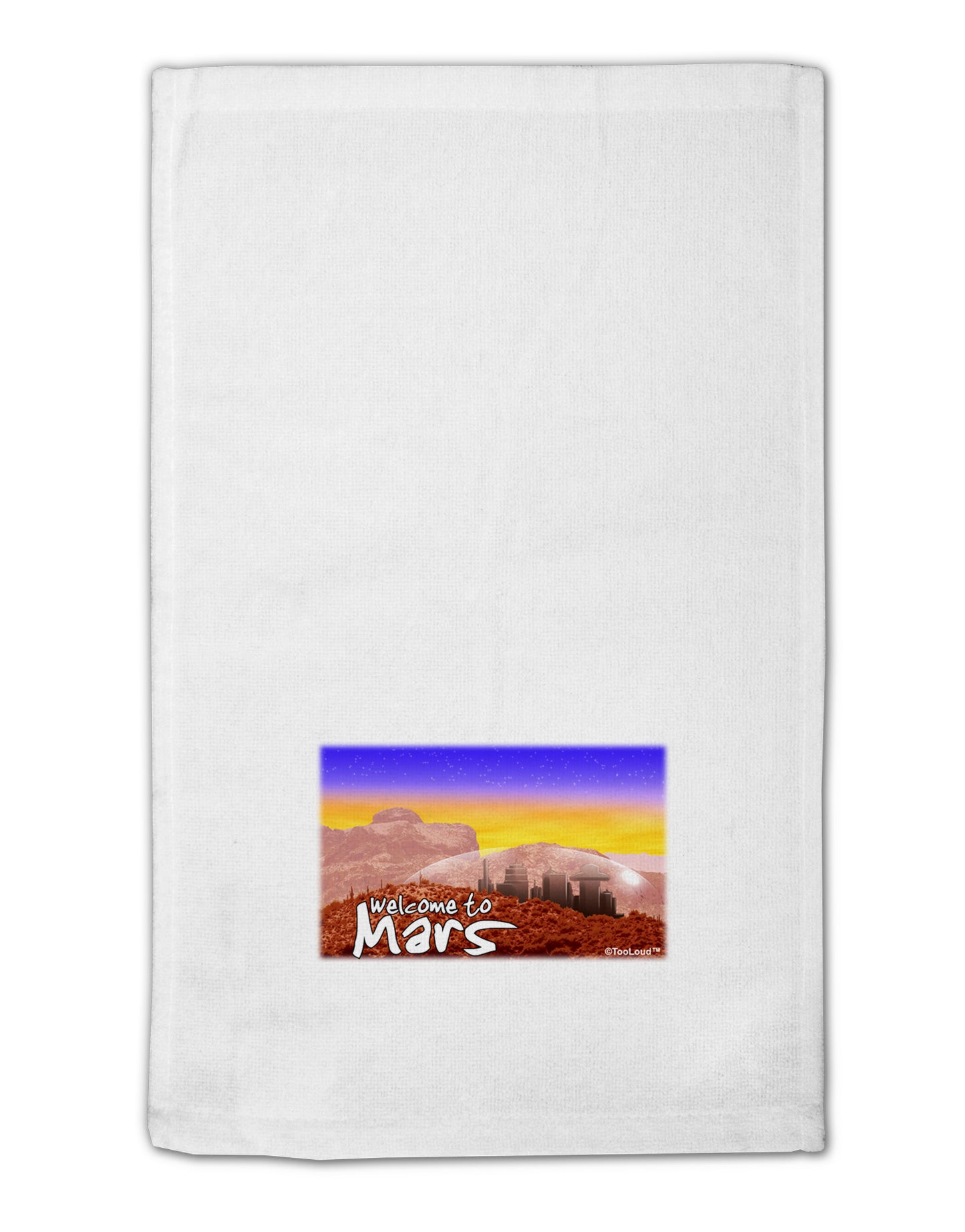 TooLoud Welcome to Mars 11"x18" Dish Fingertip Towel-Fingertip Towel-TooLoud-White-Davson Sales
