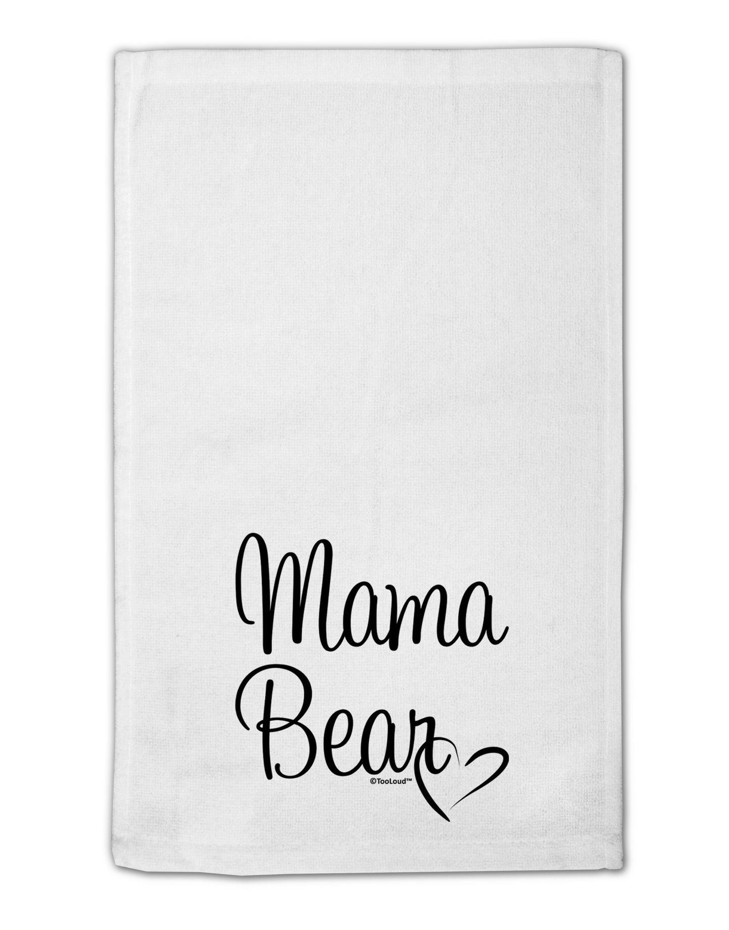 Mama Bear with Heart - Mom Design 11"x18" Dish Fingertip Towel by TooLoud-Fingertip Towel-TooLoud-White-Davson Sales