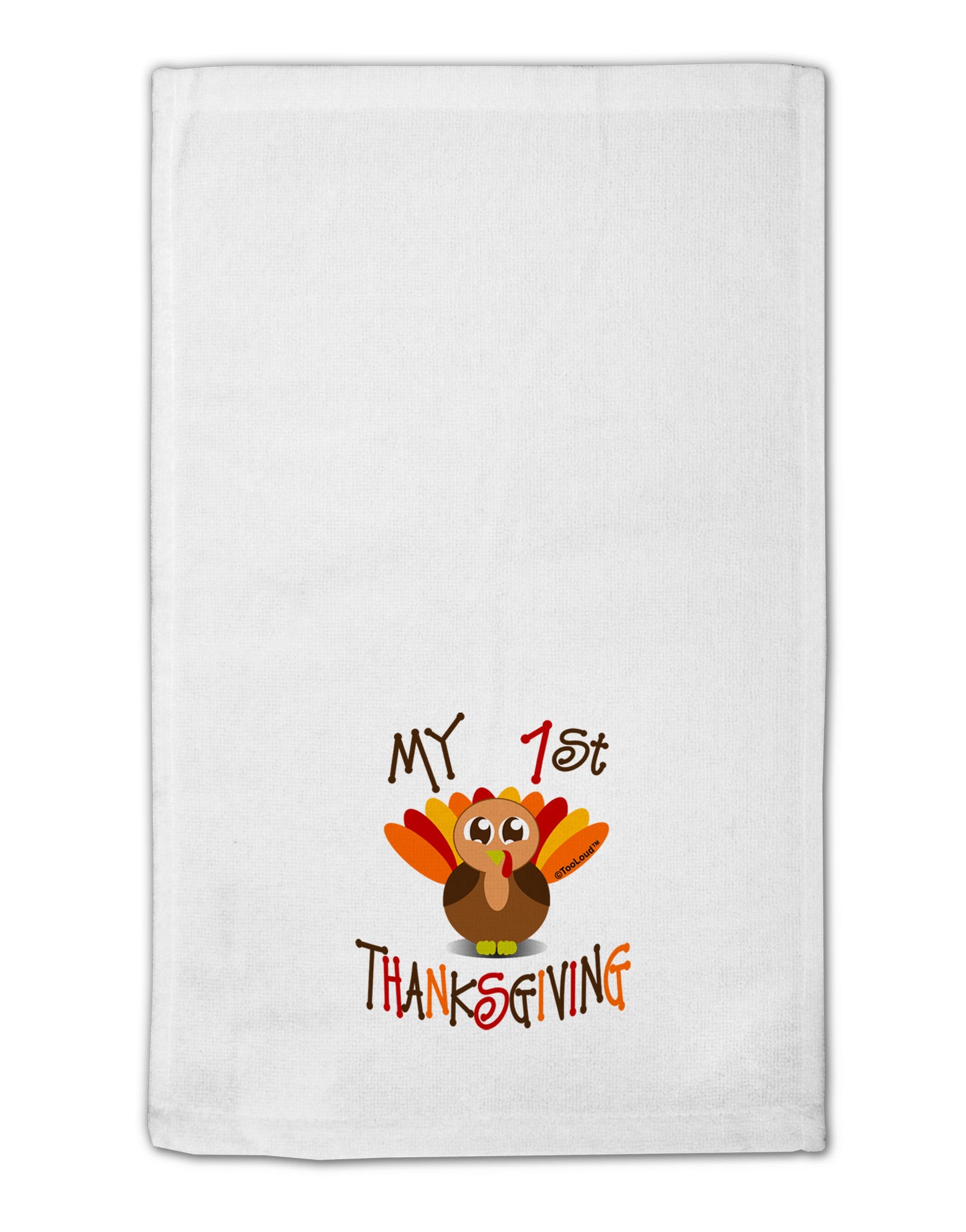 My 1st Thanksgiving 11"x18" Dish Fingertip Towel-Fingertip Towel-TooLoud-White-Davson Sales