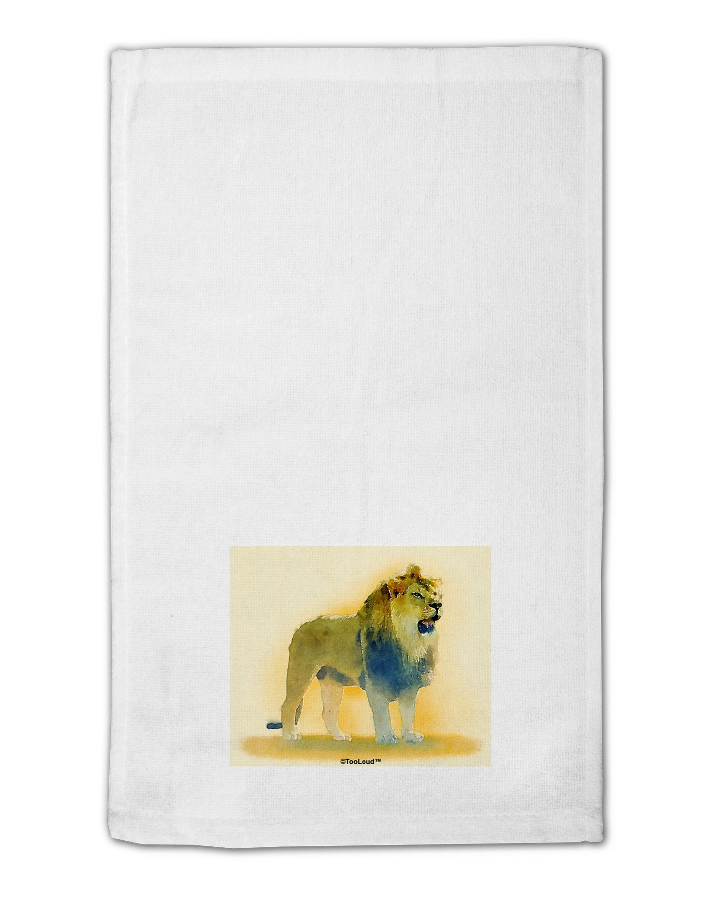 Lion Watercolor 1 11"x18" Dish Fingertip Towel-Fingertip Towel-TooLoud-White-Davson Sales