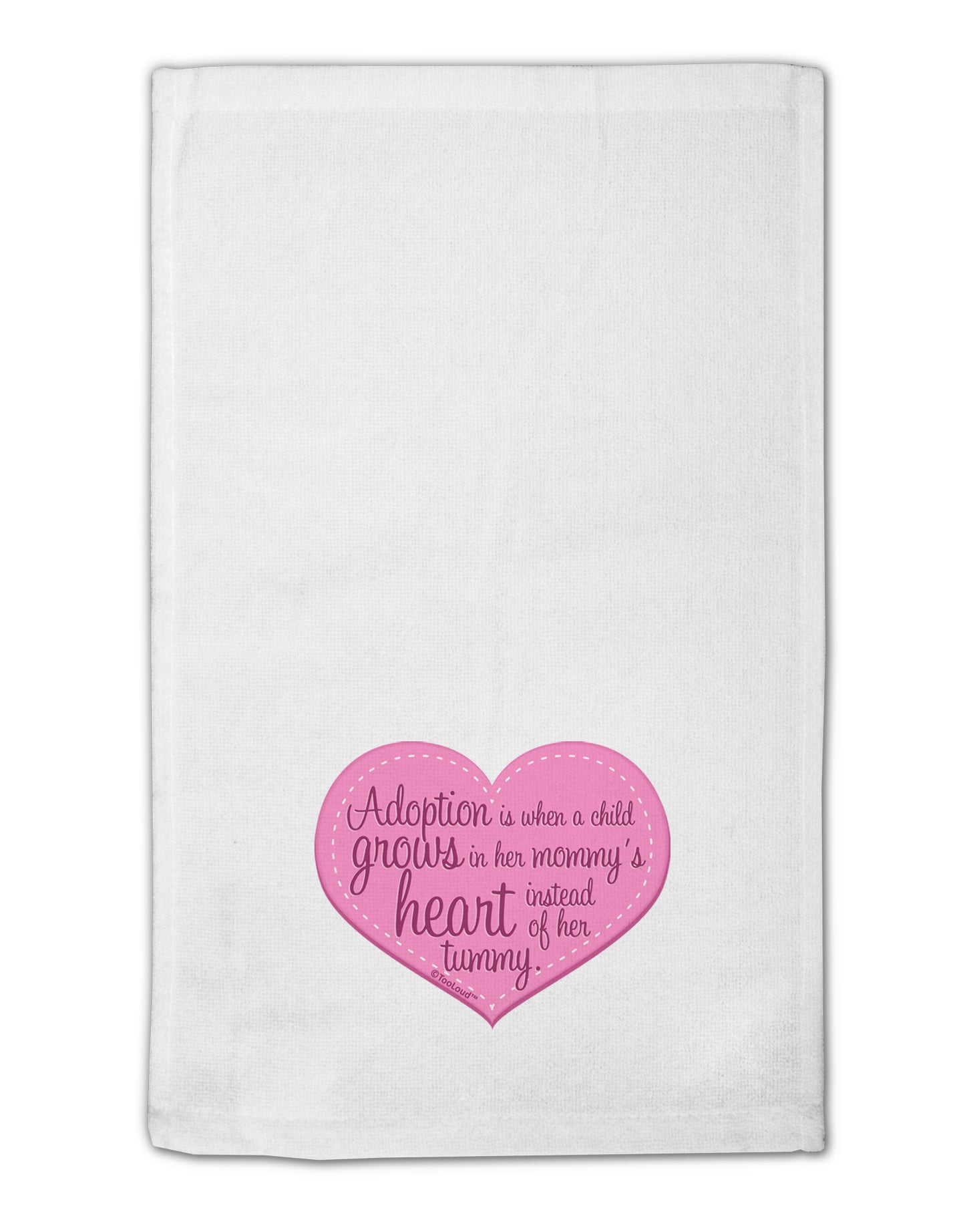 Adoption is When - Mom and Daughter Quote 11"x18" Dish Fingertip Towel by TooLoud-Fingertip Towel-TooLoud-White-Davson Sales