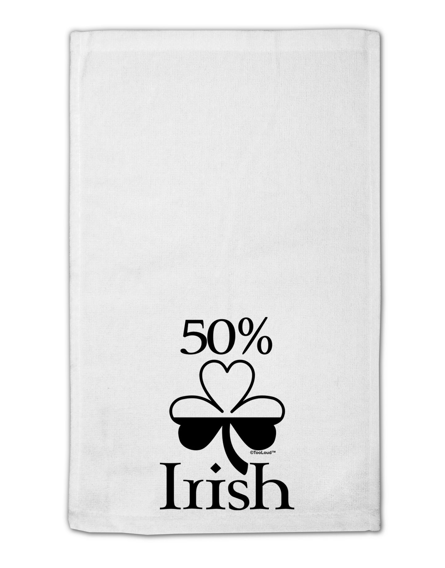 50 Percent Irish - St Patricks Day 11"x18" Dish Fingertip Towel by TooLoud-Fingertip Towel-TooLoud-White-Davson Sales