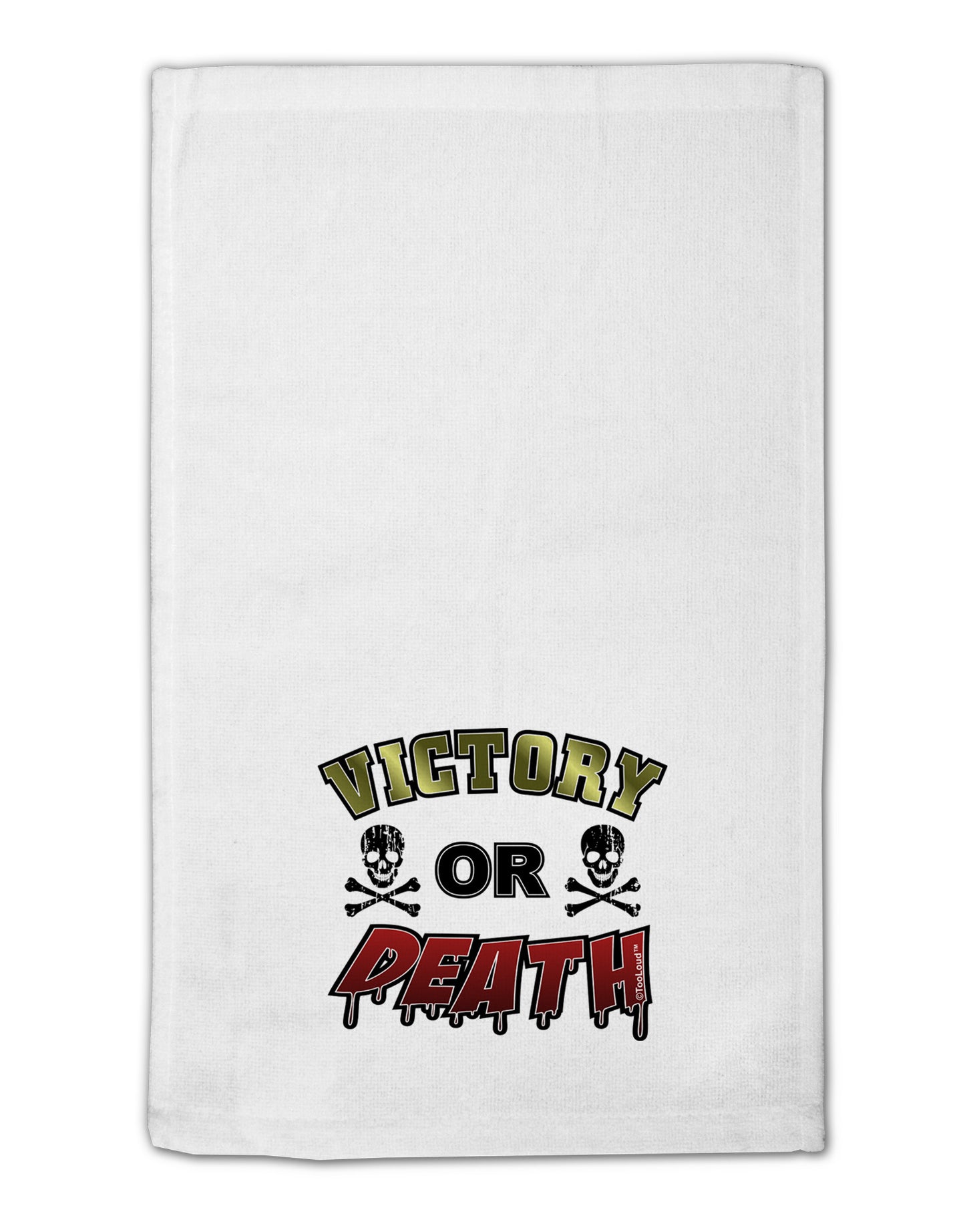 TooLoud Victory Or Death 11"x18" Dish Fingertip Towel-Fingertip Towel-TooLoud-White-Davson Sales