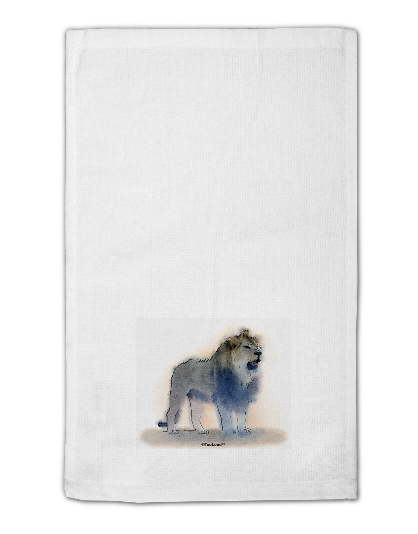 Lion Watercolor B 11"x18" Dish Fingertip Towel-Fingertip Towel-TooLoud-White-Davson Sales