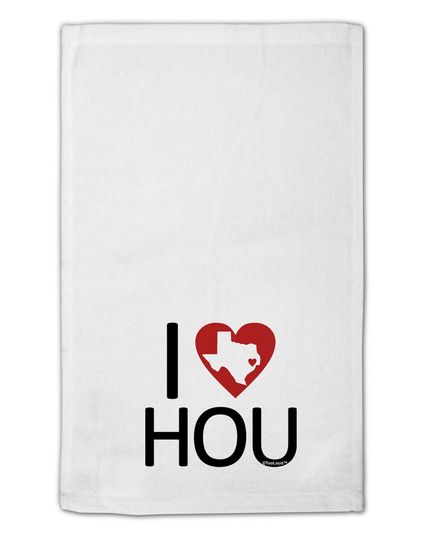 I Heart Houston 11"x18" Dish Fingertip Towel-Fingertip Towel-TooLoud-White-Davson Sales