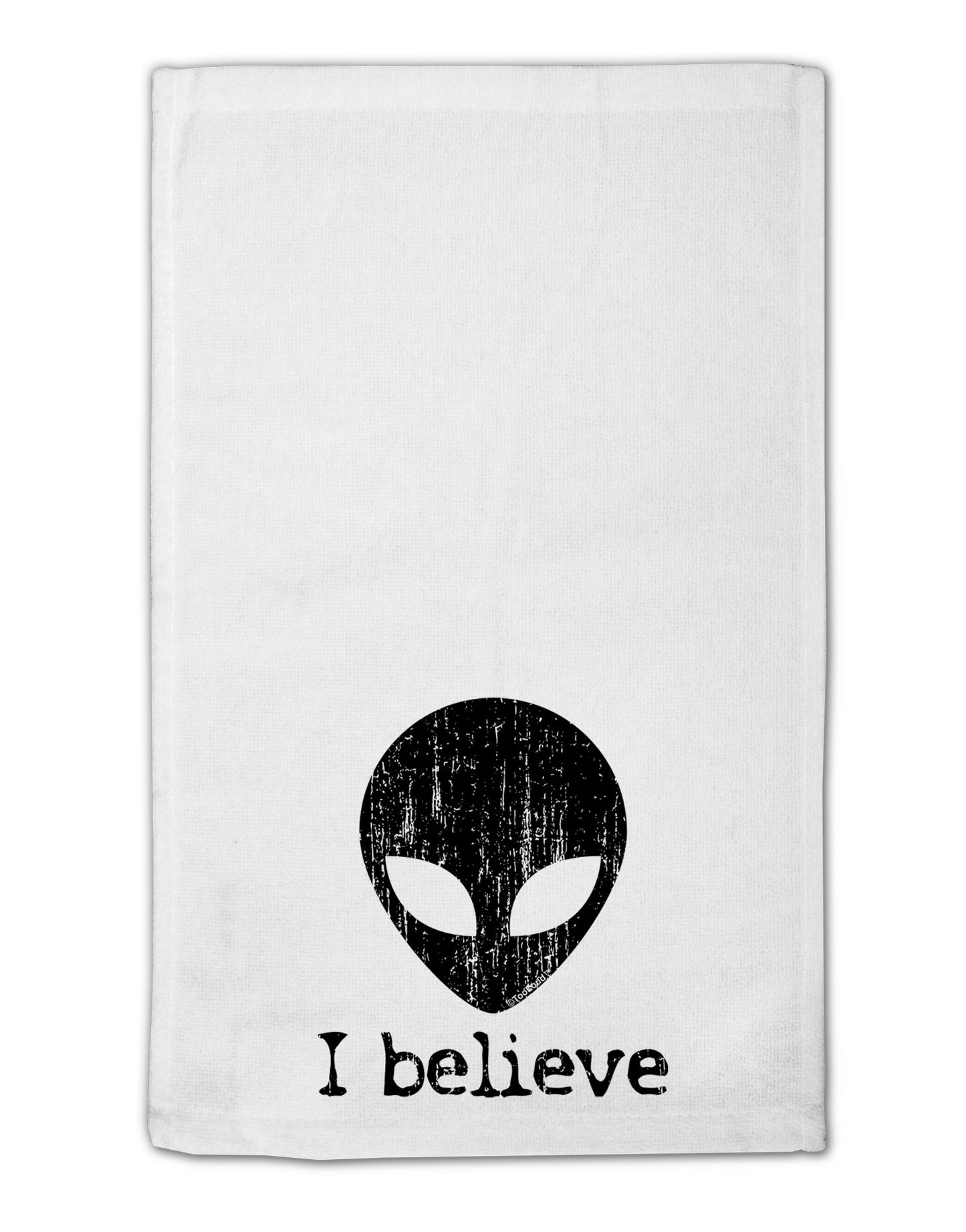 Extraterrestrial - I Believe Distressed 11"x18" Dish Fingertip Towel by TooLoud-Fingertip Towel-TooLoud-White-Davson Sales