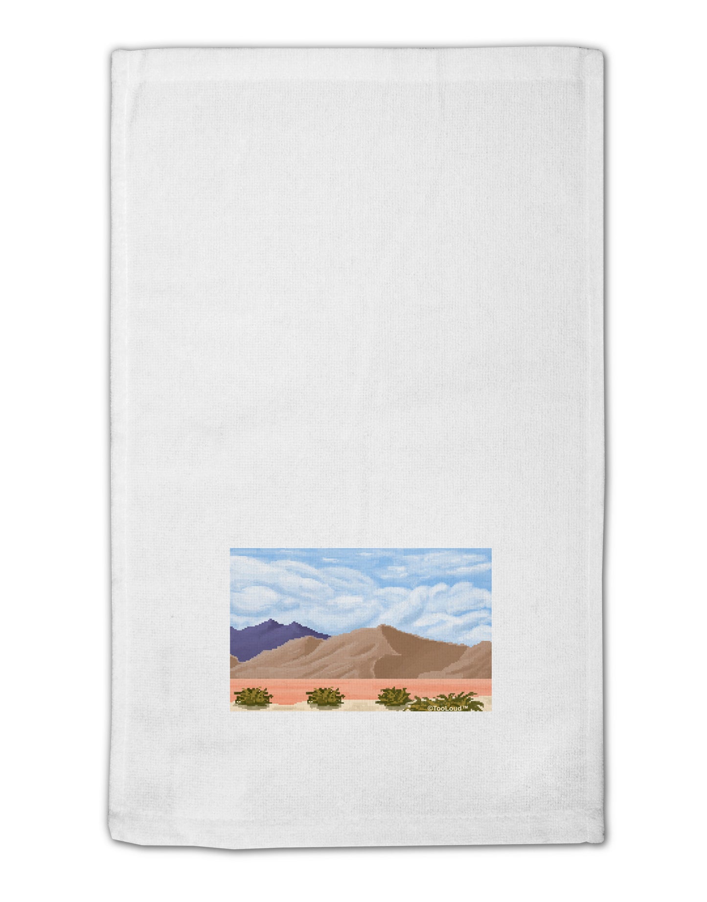 Pixel Landscape - Desert 11"x18" Dish Fingertip Towel-Fingertip Towel-TooLoud-White-Davson Sales