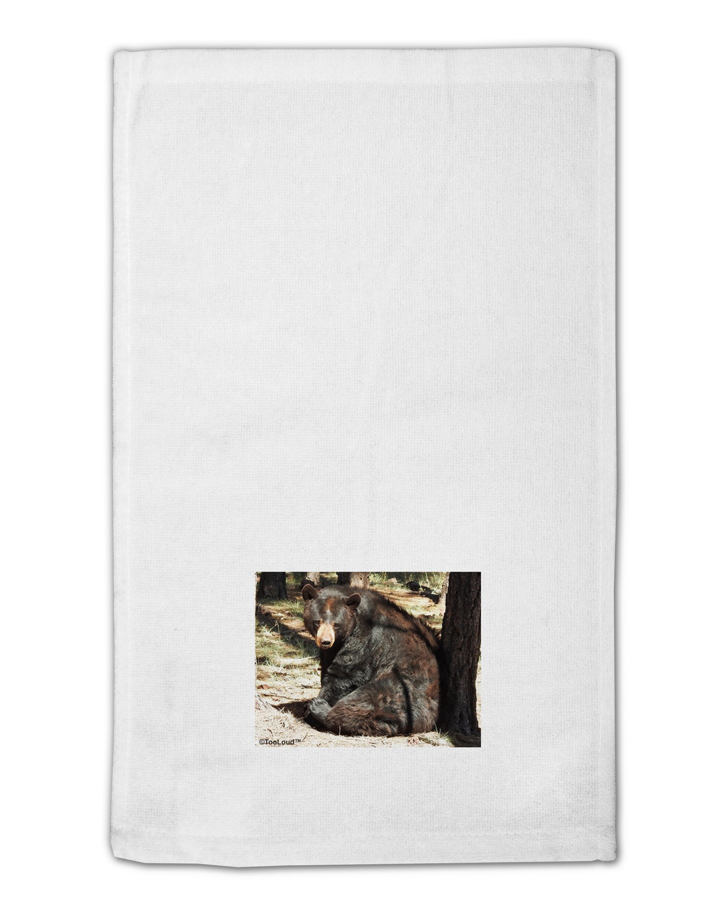 Sad Black Bear 11"x18" Dish Fingertip Towel-Fingertip Towel-TooLoud-White-Davson Sales