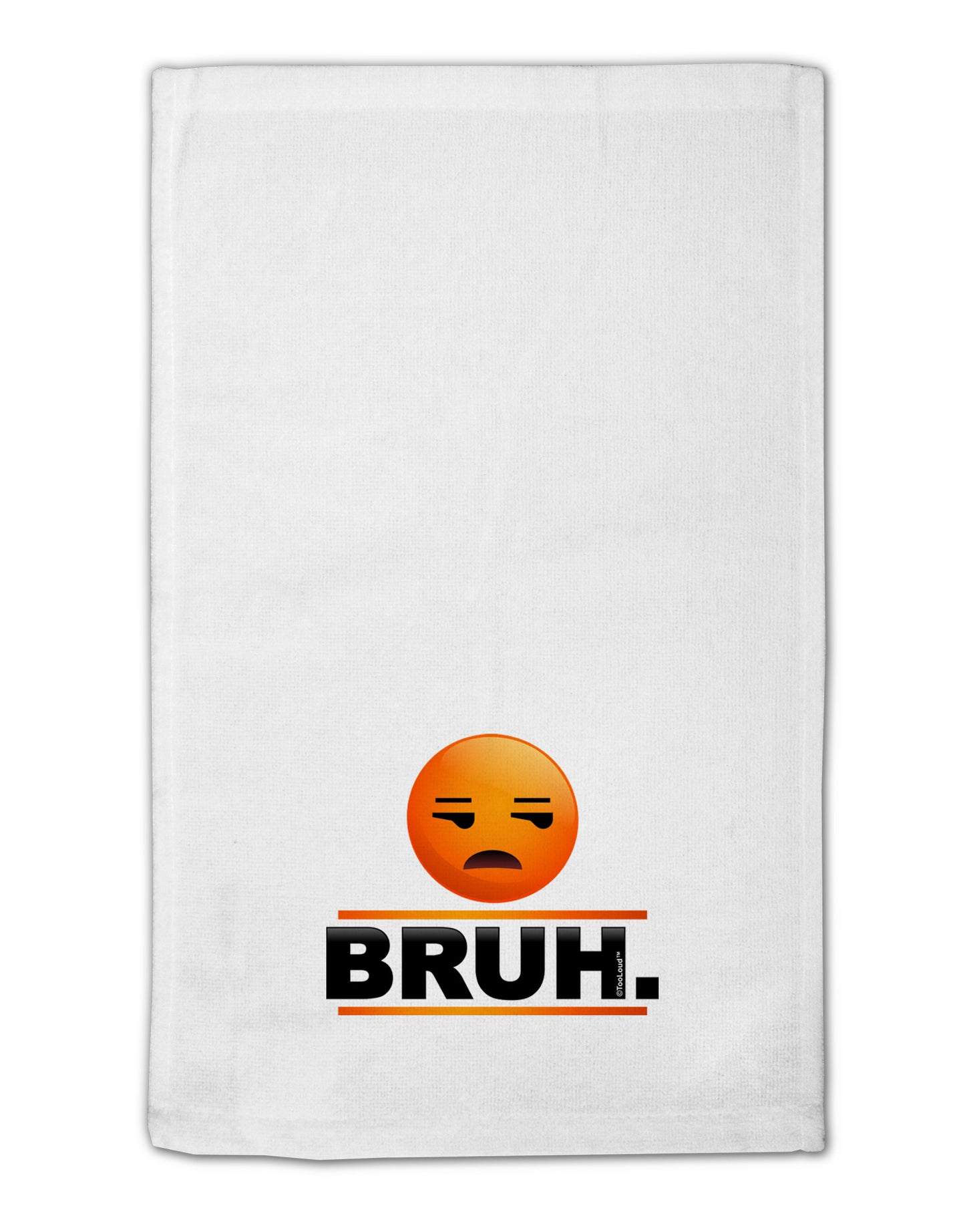 Bruh Emoji 11"x18" Dish Fingertip Towel-Fingertip Towel-TooLoud-White-Davson Sales