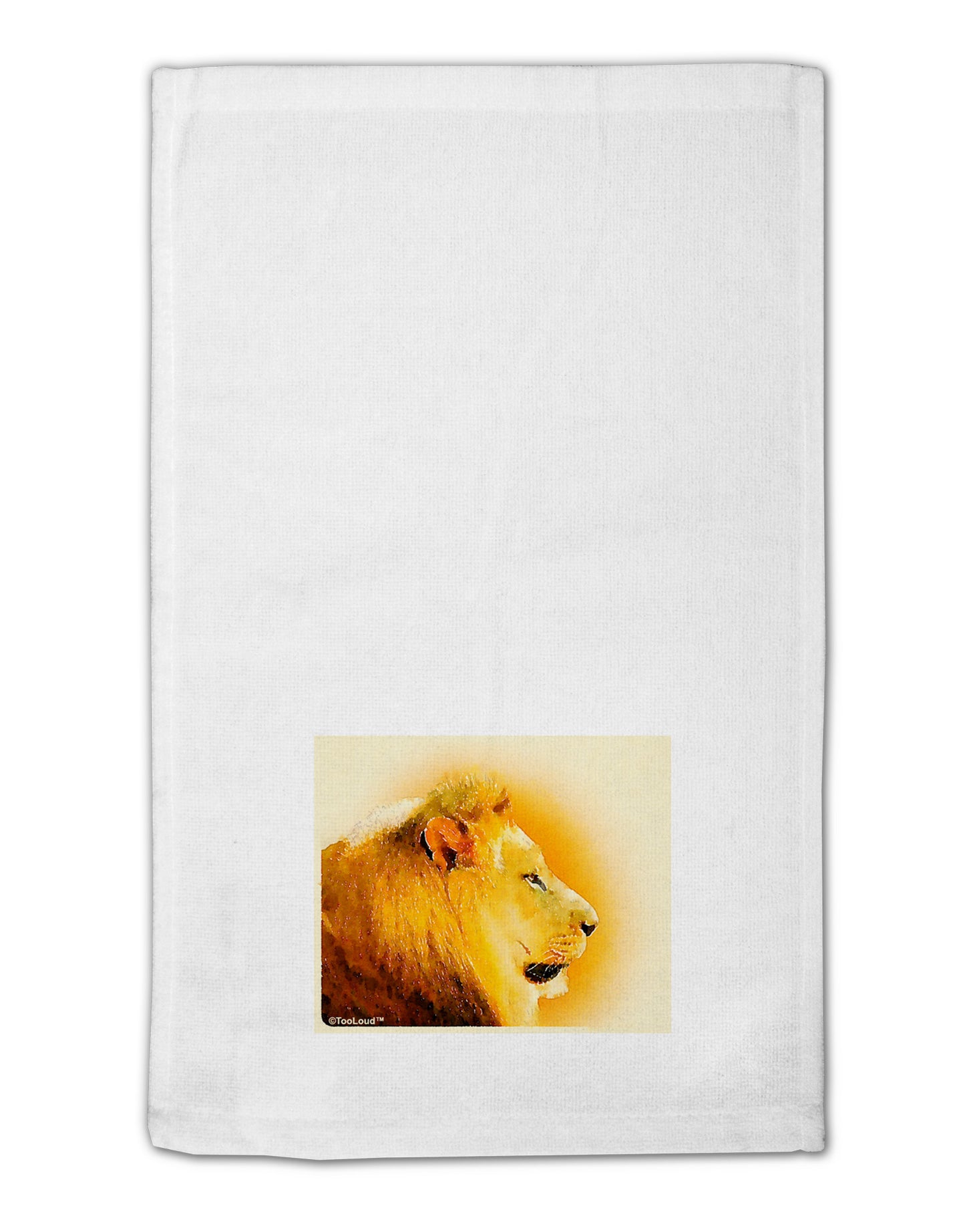 Lion Watercolor 3 11"x18" Dish Fingertip Towel-Fingertip Towel-TooLoud-White-Davson Sales