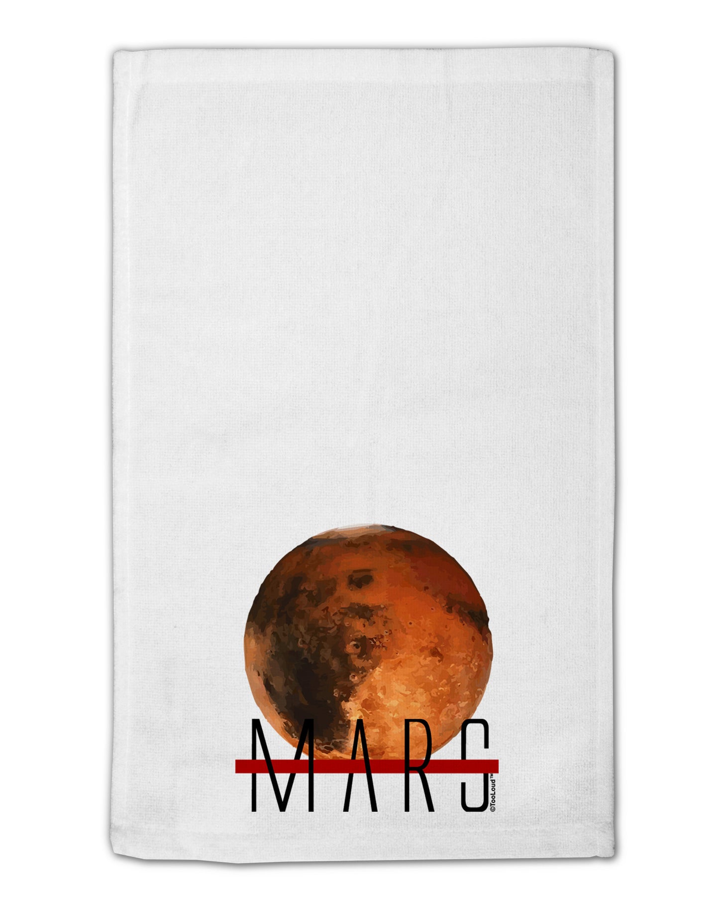 Planet Mars Text 11"x18" Dish Fingertip Towel-Fingertip Towel-TooLoud-White-Davson Sales
