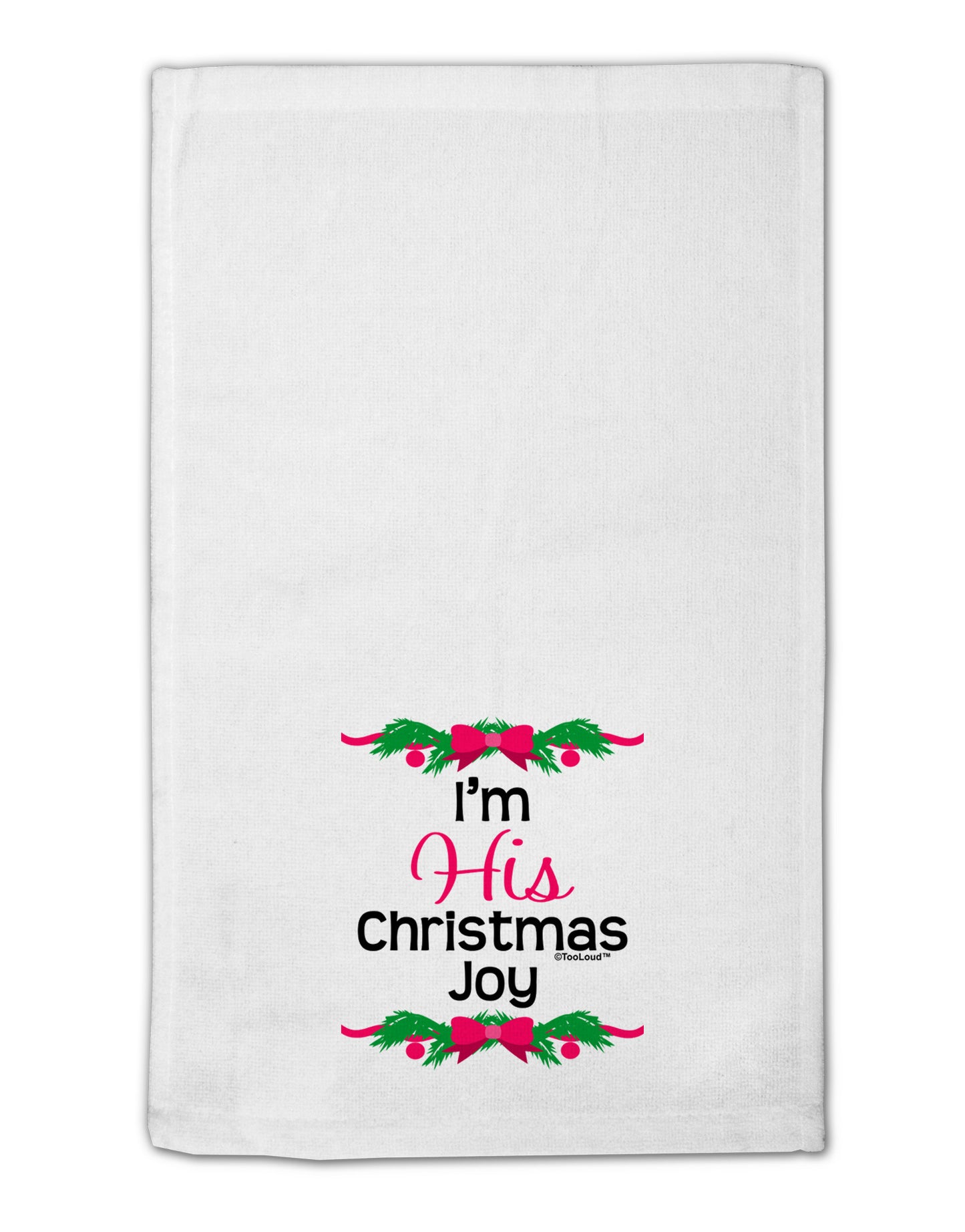 His Christmas Joy Matching His & Hers 11"x18" Dish Fingertip Towel-Fingertip Towel-TooLoud-White-Davson Sales