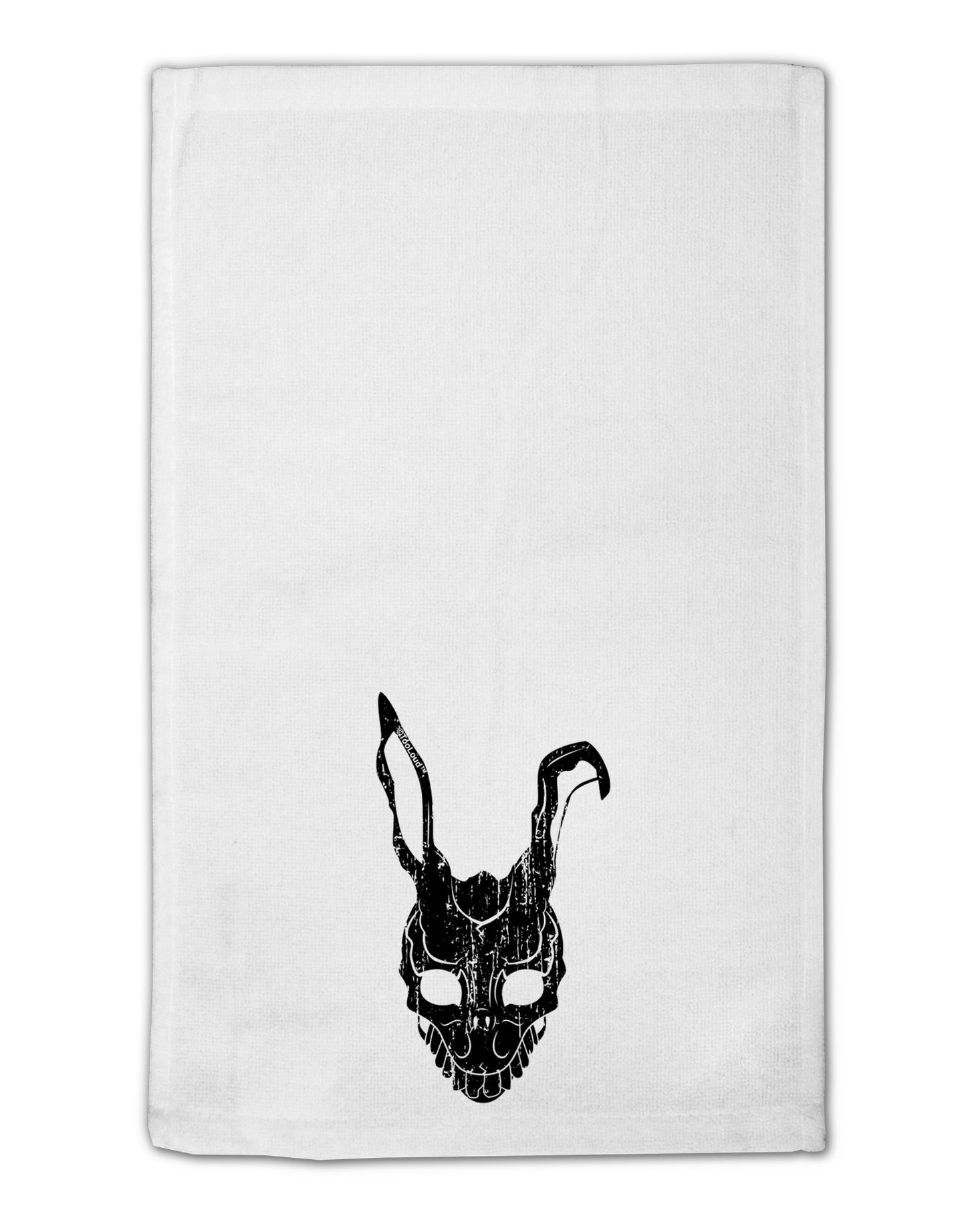 Scary Bunny Face Black Distressed 11"x18" Dish Fingertip Towel-Fingertip Towel-TooLoud-White-Davson Sales