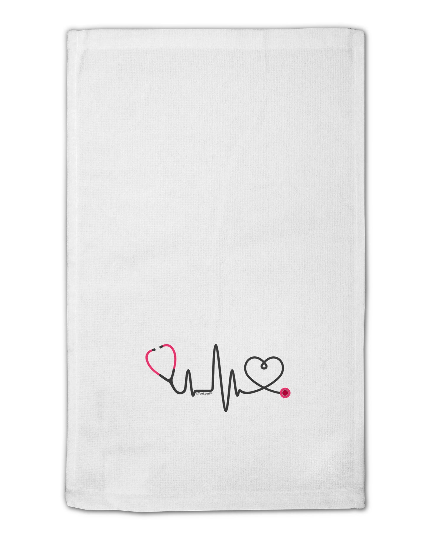 Stethoscope Heartbeat 11"x18" Dish Fingertip Towel-Fingertip Towel-TooLoud-White-Davson Sales