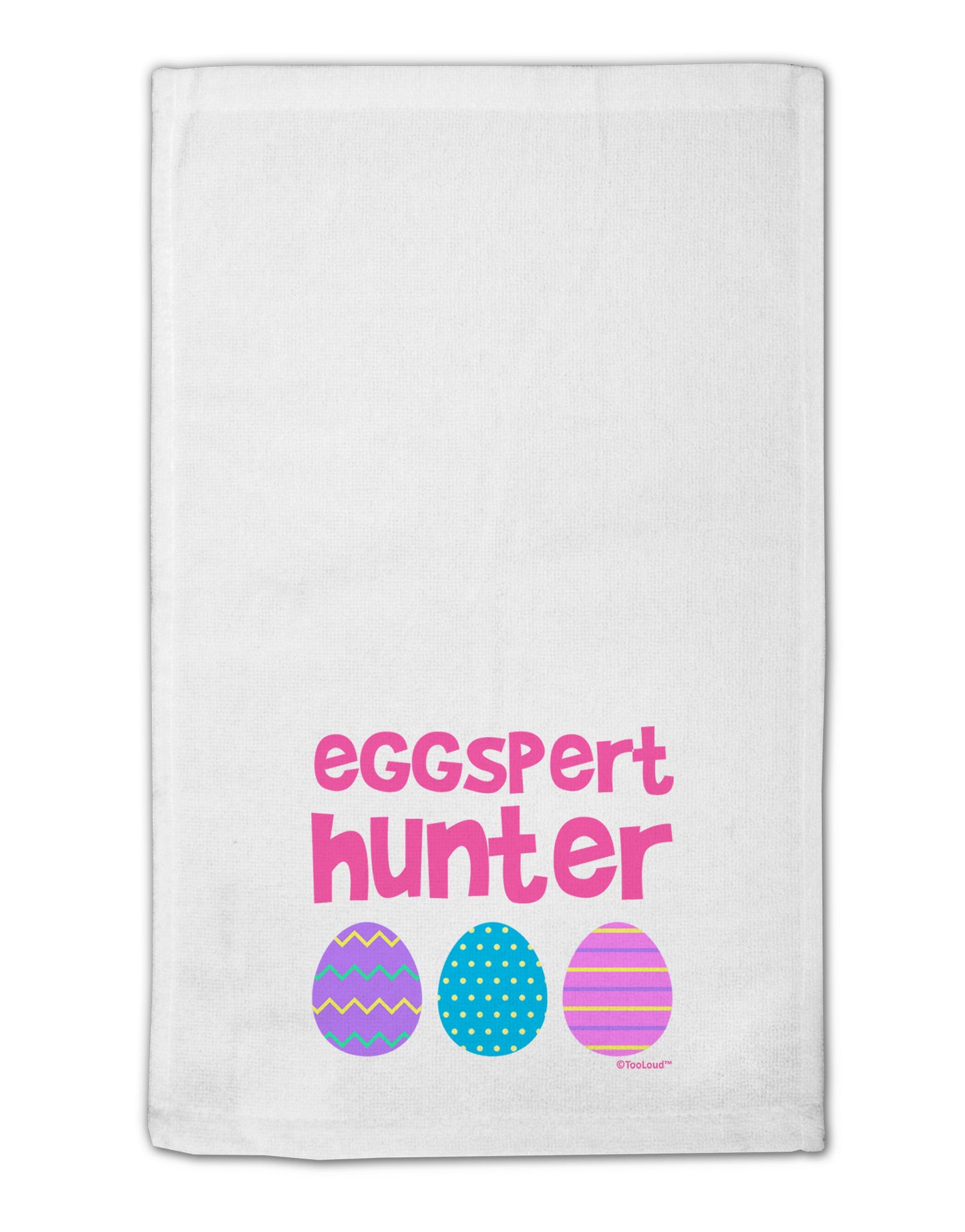 TooLoud Eggspert Hunter - Easter - Pink 11"x18" Dish Fingertip Towel-Fingertip Towel-TooLoud-White-Davson Sales
