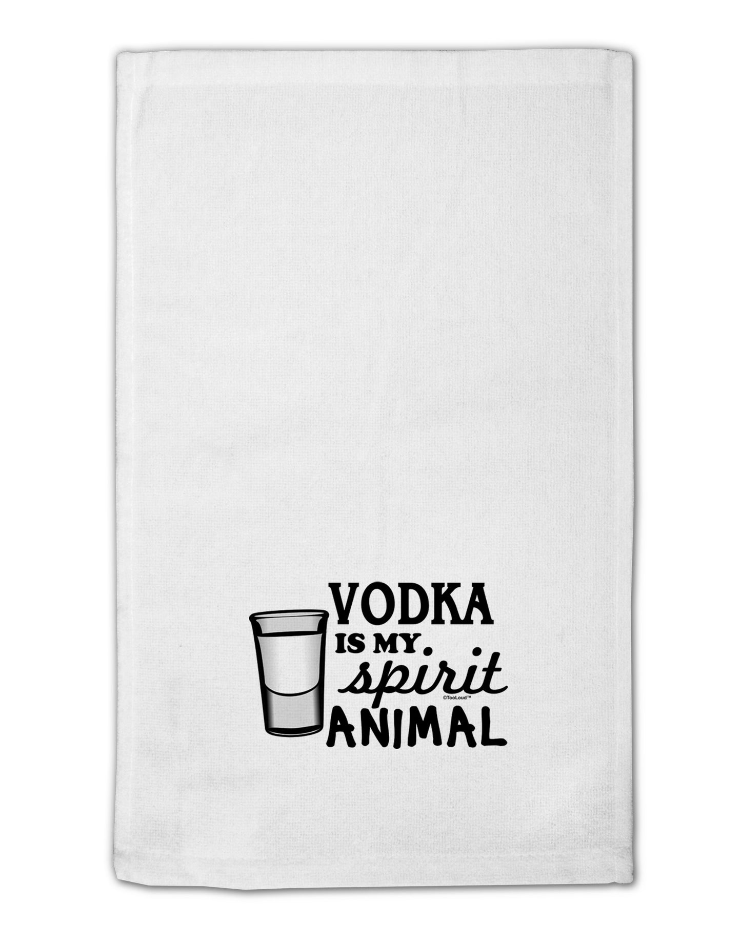 Vodka Is My Spirit Animal 11"x18" Dish Fingertip Towel-Fingertip Towel-TooLoud-White-Davson Sales