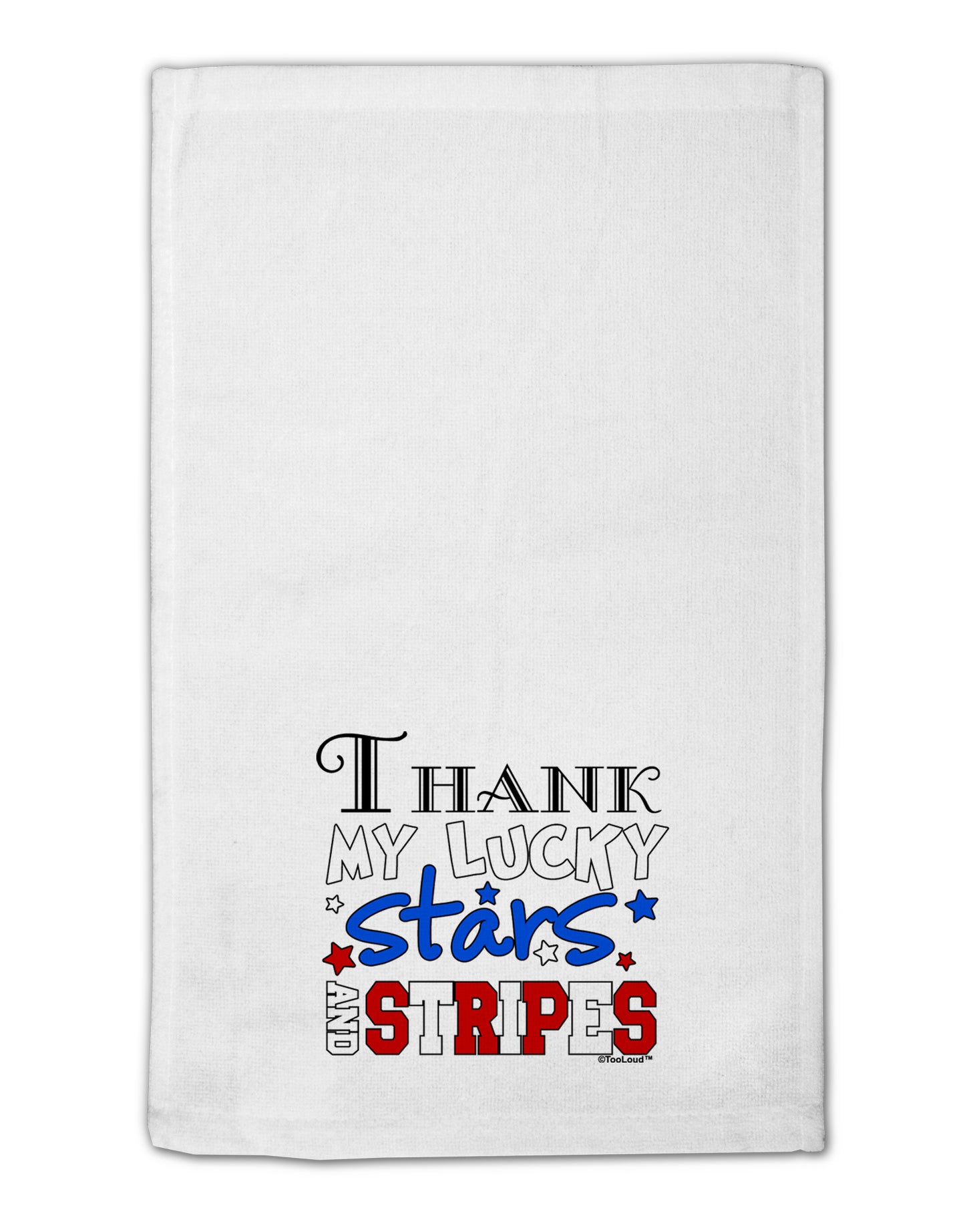 Thank My Lucky Stars and Stripes Color 11"x18" Dish Fingertip Towel by TooLoud-Fingertip Towel-TooLoud-White-Davson Sales