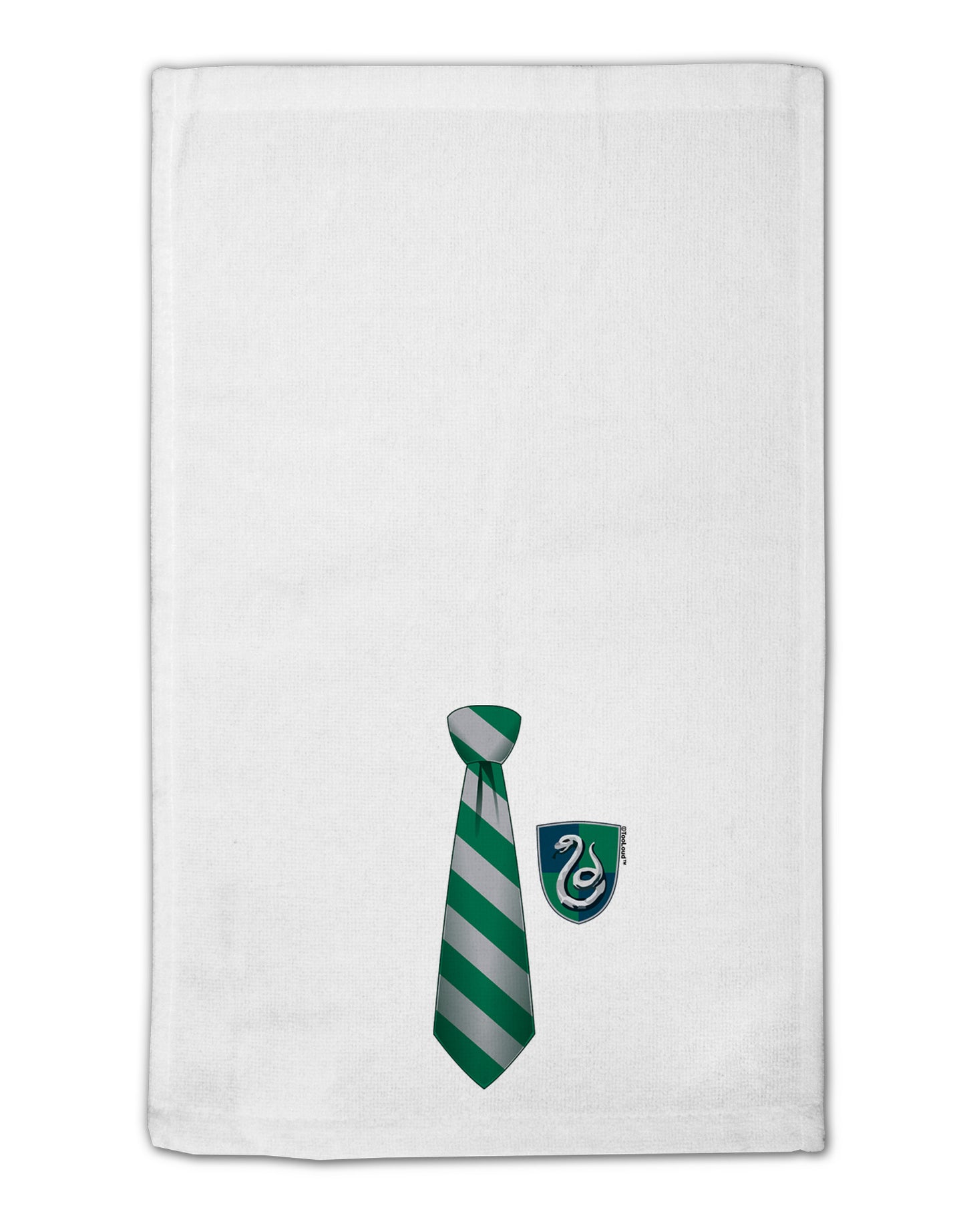 TooLoud Wizard Tie Green and Silver 11"x18" Dish Fingertip Towel-Fingertip Towel-TooLoud-White-Davson Sales