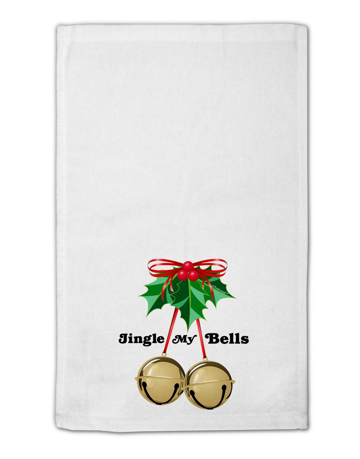 Jingle My Bells 11"x18" Dish Fingertip Towel-Fingertip Towel-TooLoud-White-Davson Sales