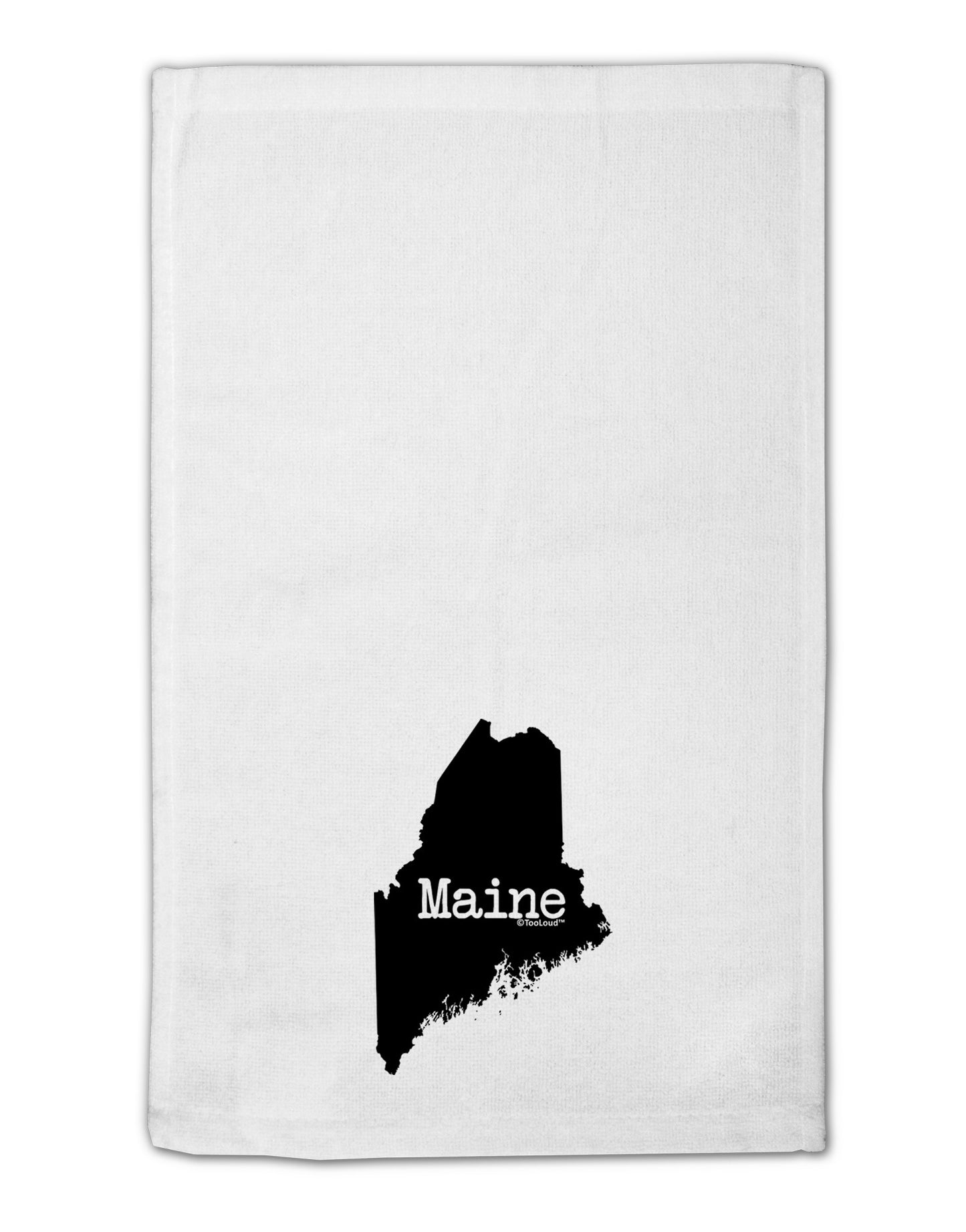 Maine - United States Shape 11"x18" Dish Fingertip Towel-Fingertip Towel-TooLoud-White-Davson Sales