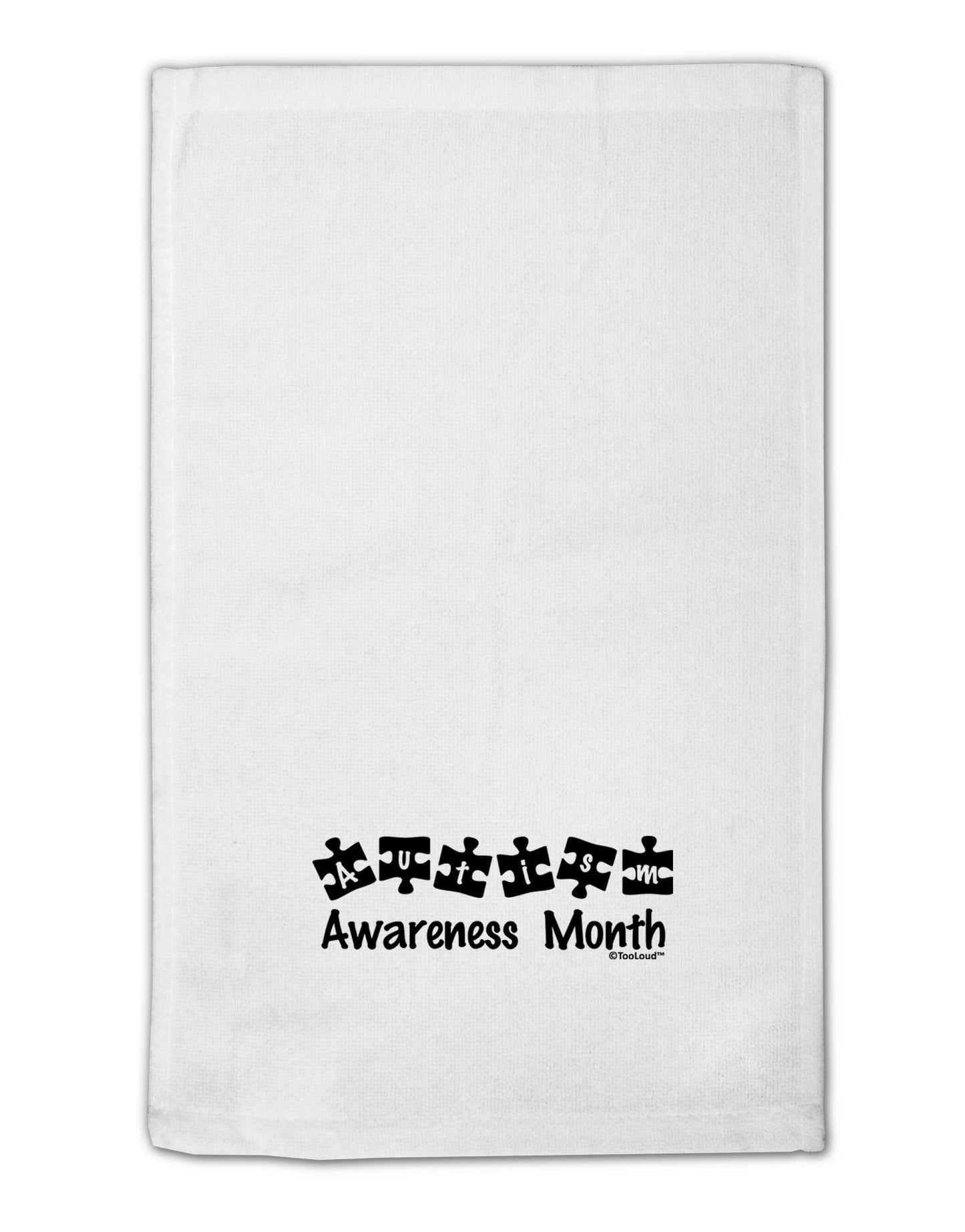 Autism Awareness Month - Puzzle Pieces 11"x18" Dish Fingertip Towel by TooLoud-Fingertip Towel-TooLoud-White-Davson Sales