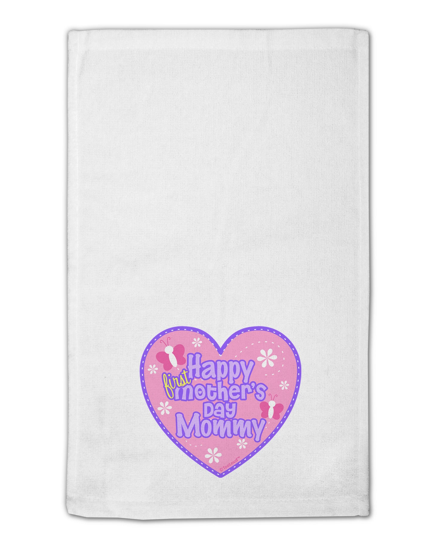 Happy First Mother's Day Mommy - Pink 11"x18" Dish Fingertip Towel by TooLoud-Fingertip Towel-TooLoud-White-Davson Sales