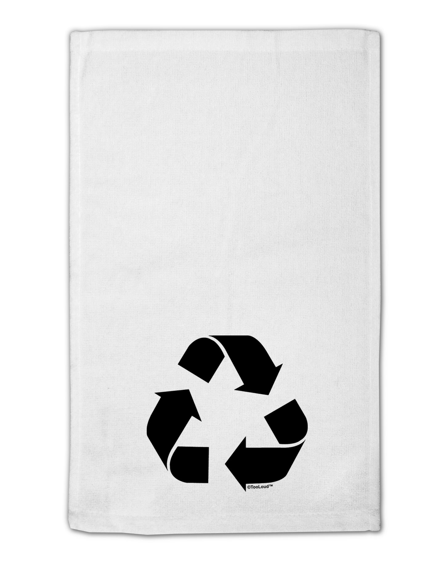 Recycle Black and White 11"x18" Dish Fingertip Towel by TooLoud-Fingertip Towel-TooLoud-White-Davson Sales