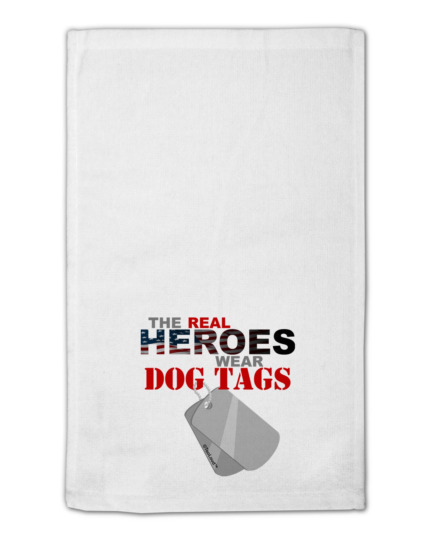 Heroes Dog Tags 11"x18" Dish Fingertip Towel-Fingertip Towel-TooLoud-White-Davson Sales