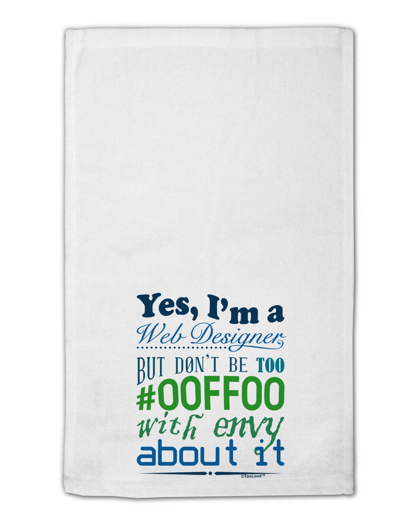TooLoud Web Designer -00FF00 With Envy 11"x18" Dish Fingertip Towel-Fingertip Towel-TooLoud-White-Davson Sales