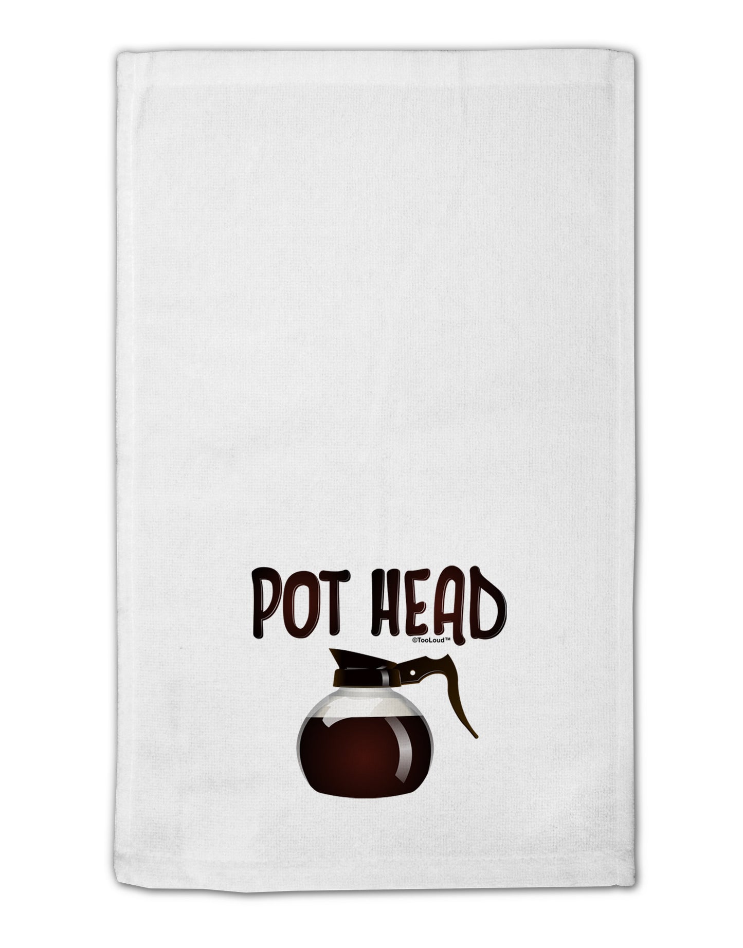 Pot Head - Coffee 11"x18" Dish Fingertip Towel-Fingertip Towel-TooLoud-White-Davson Sales