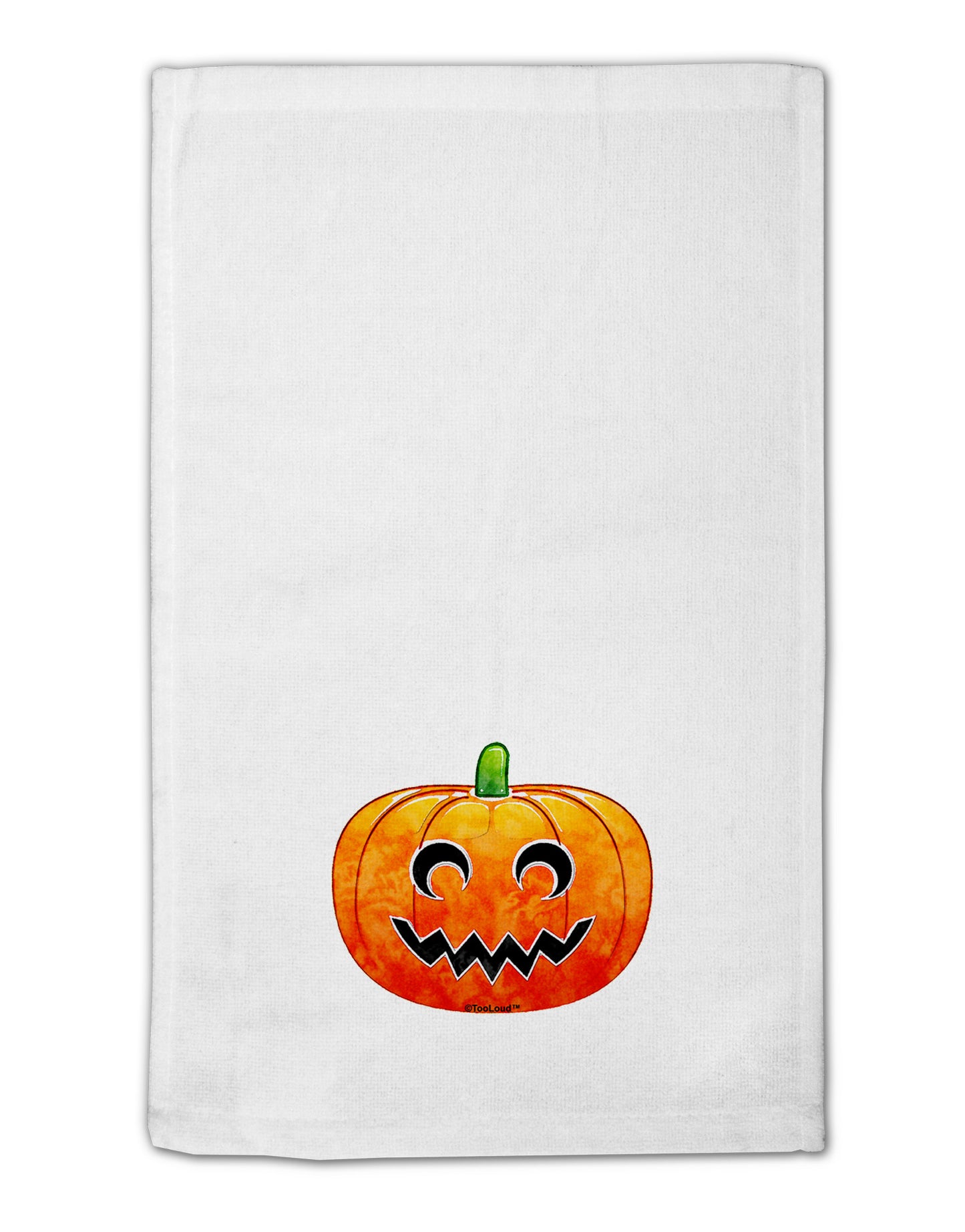Jack-O-Lantern Watercolor 11"x18" Dish Fingertip Towel-Fingertip Towel-TooLoud-White-Davson Sales