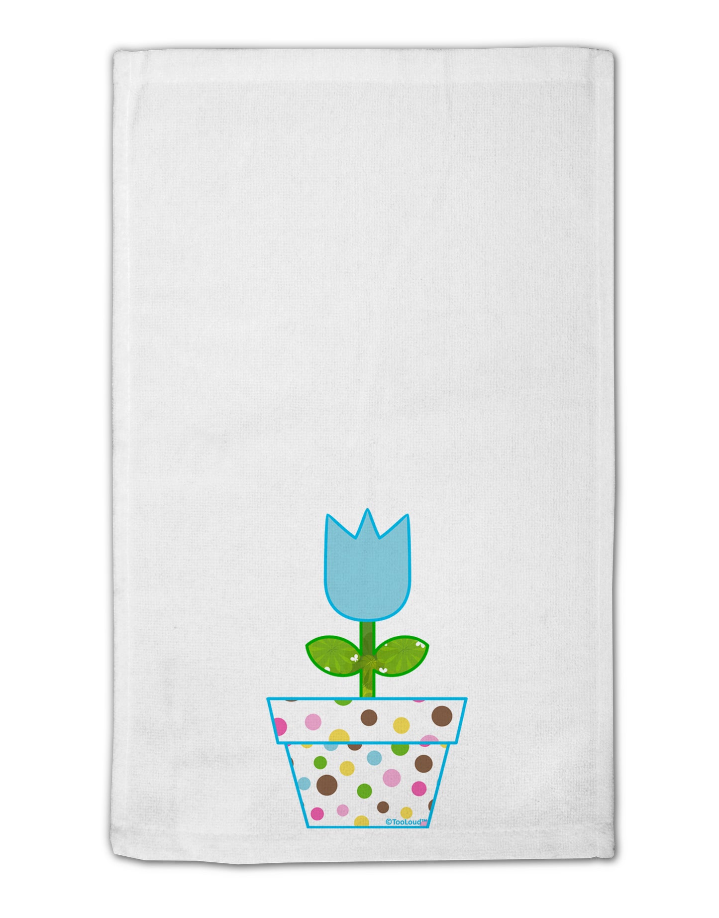 Easter Tulip Design - Blue 11"x18" Dish Fingertip Towel by TooLoud-Fingertip Towel-TooLoud-White-Davson Sales
