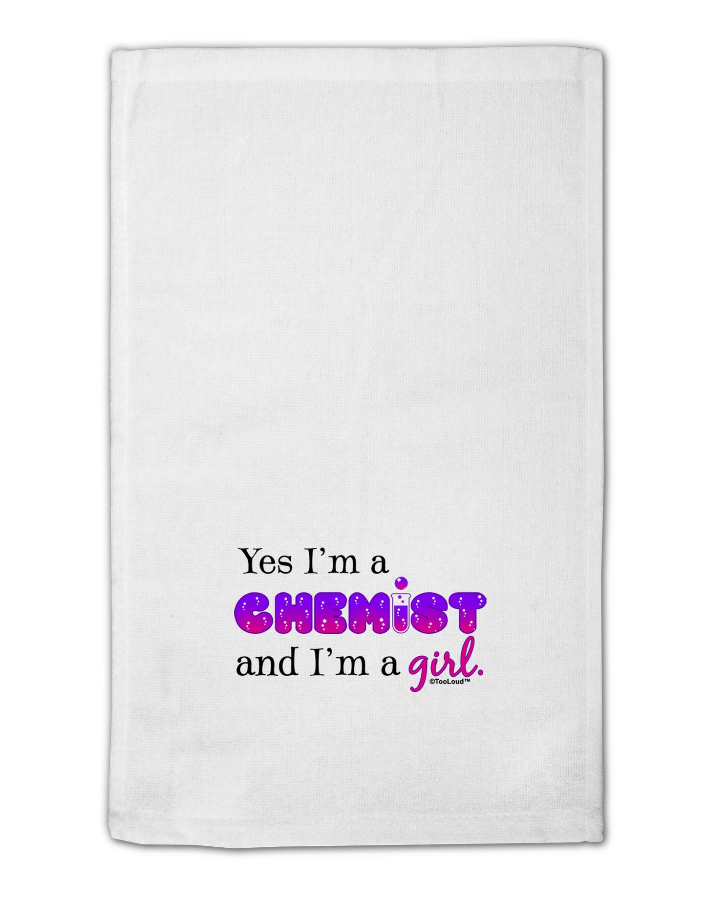 Yes I am a Chemist Girl 11"x18" Dish Fingertip Towel-Fingertip Towel-TooLoud-White-Davson Sales