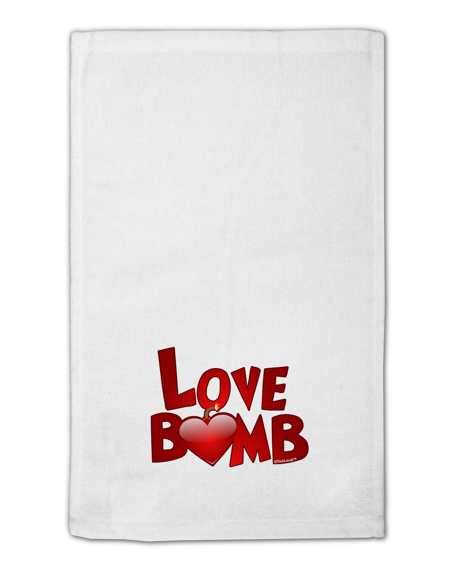 Love Bomb Text 11"x18" Dish Fingertip Towel-Fingertip Towel-TooLoud-White-Davson Sales