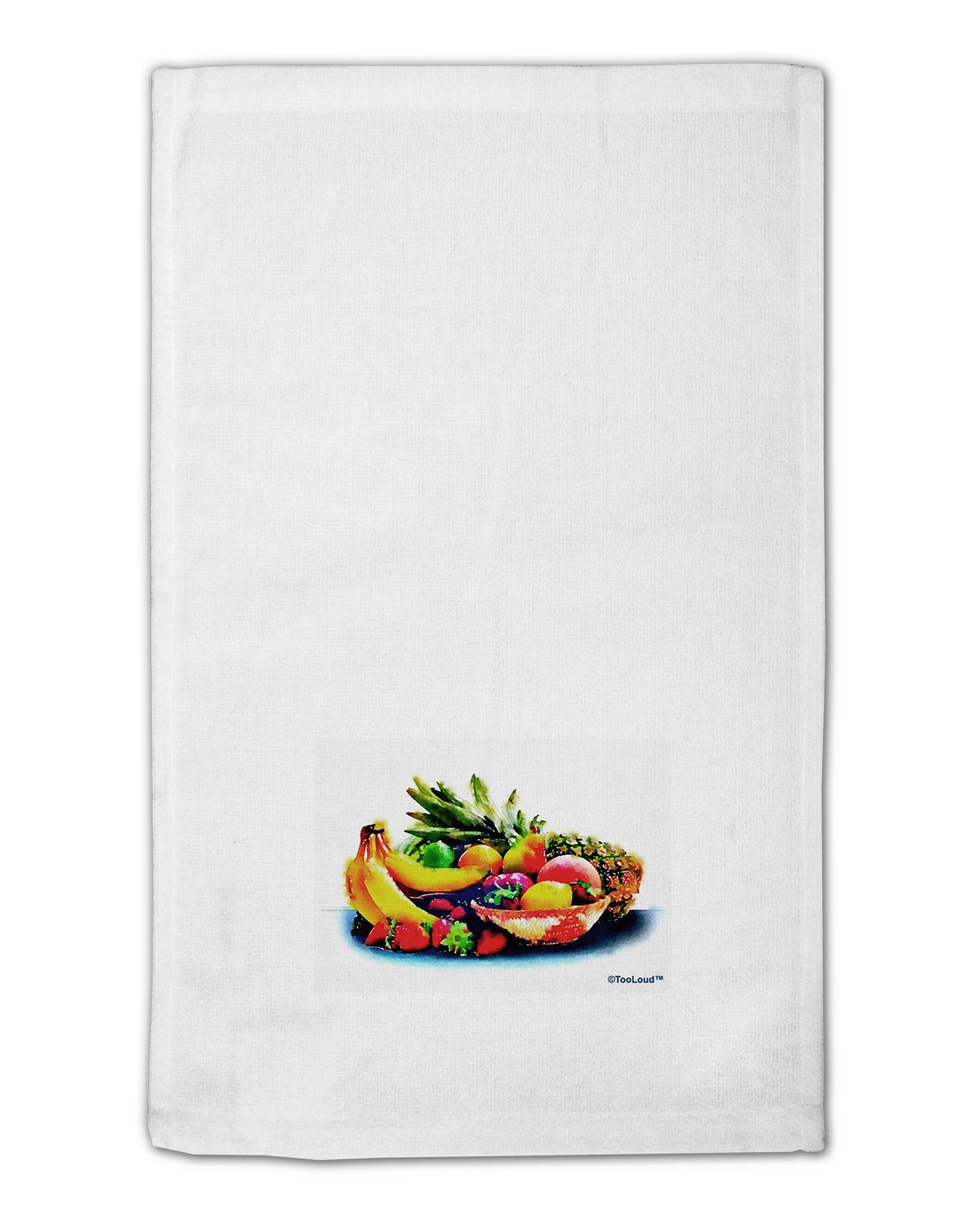 Watercolor Fruit Bowl 3 11"x18" Dish Fingertip Towel-Fingertip Towel-TooLoud-White-Davson Sales